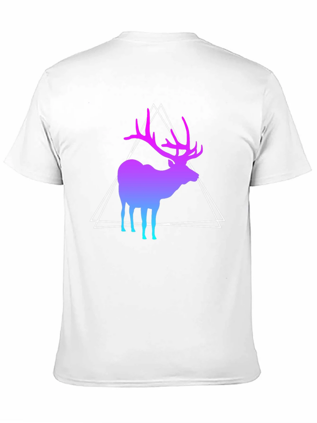 Gradient Deer Graphic Tee - Modern Geometric Design product image 10