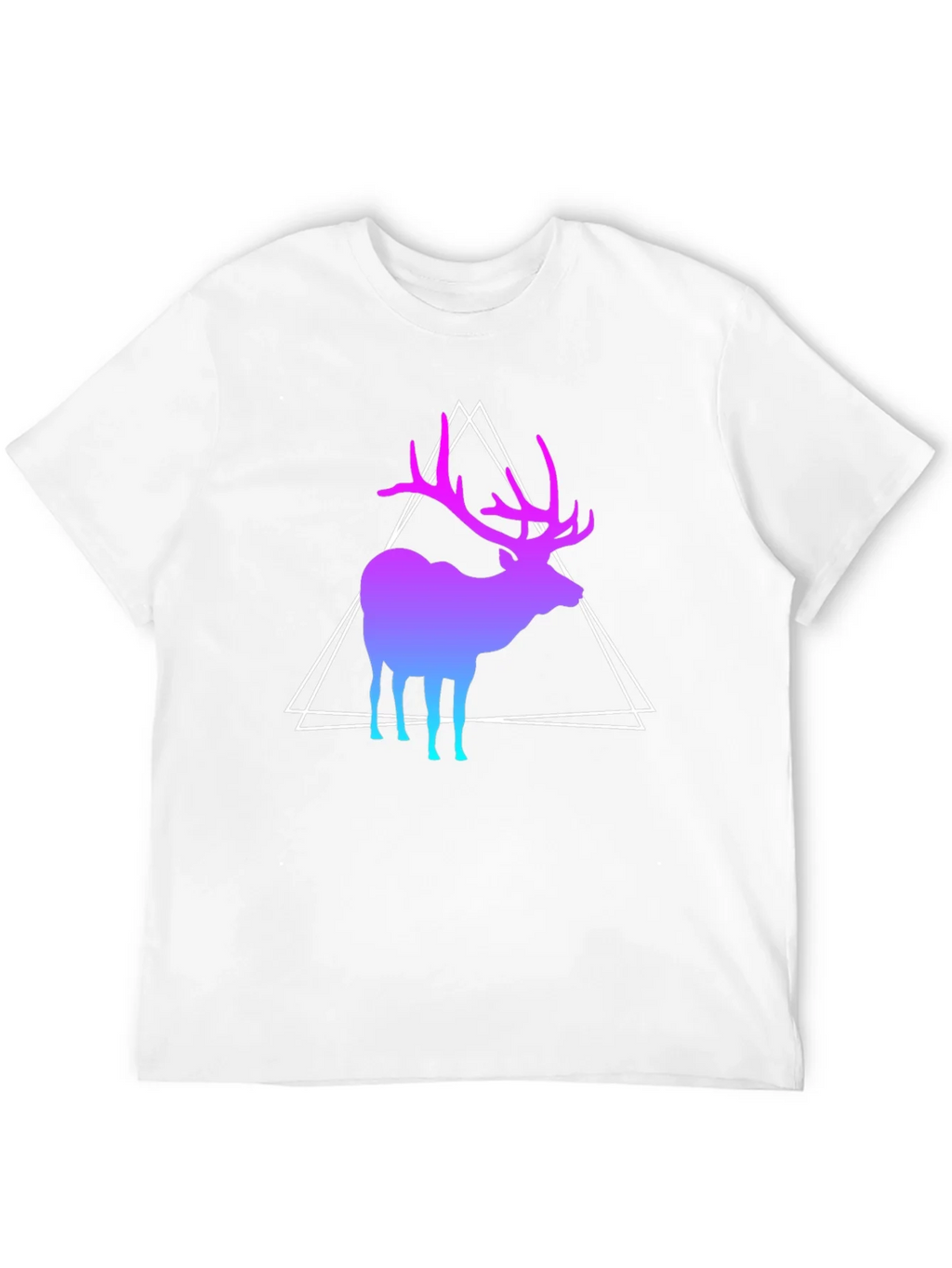 Gradient Deer Graphic Tee - Modern Geometric Design product image 11