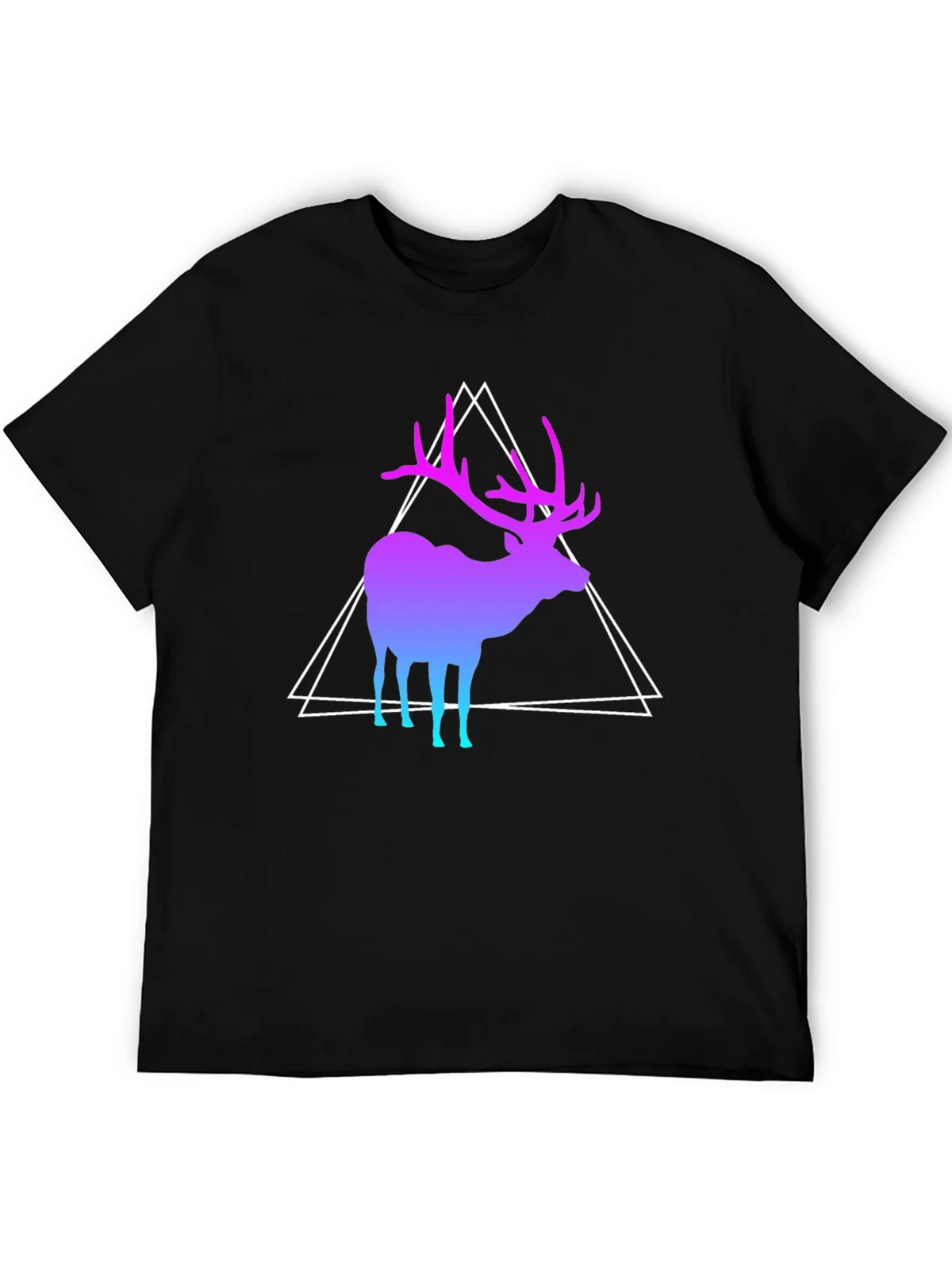 Gradient Deer Graphic Tee - Modern Geometric Design product image 5
