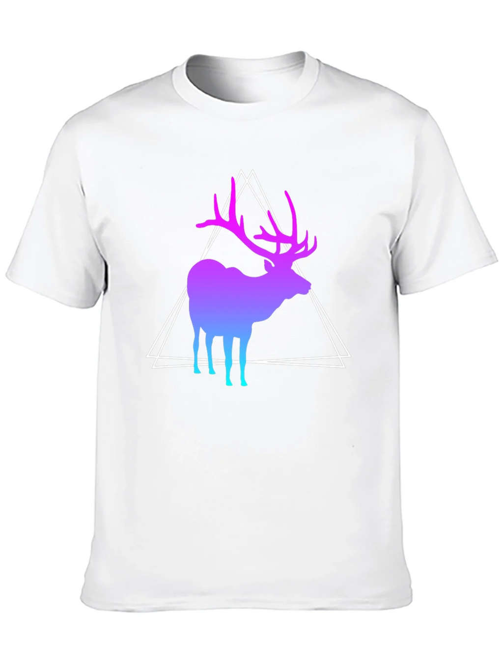 Gradient Deer Graphic Tee - Modern Geometric Design product image 9