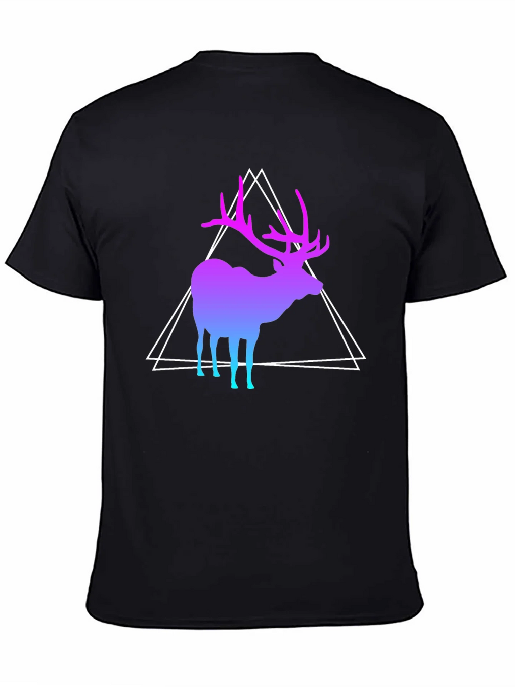 Gradient Deer Graphic Tee - Modern Geometric Design product image 4