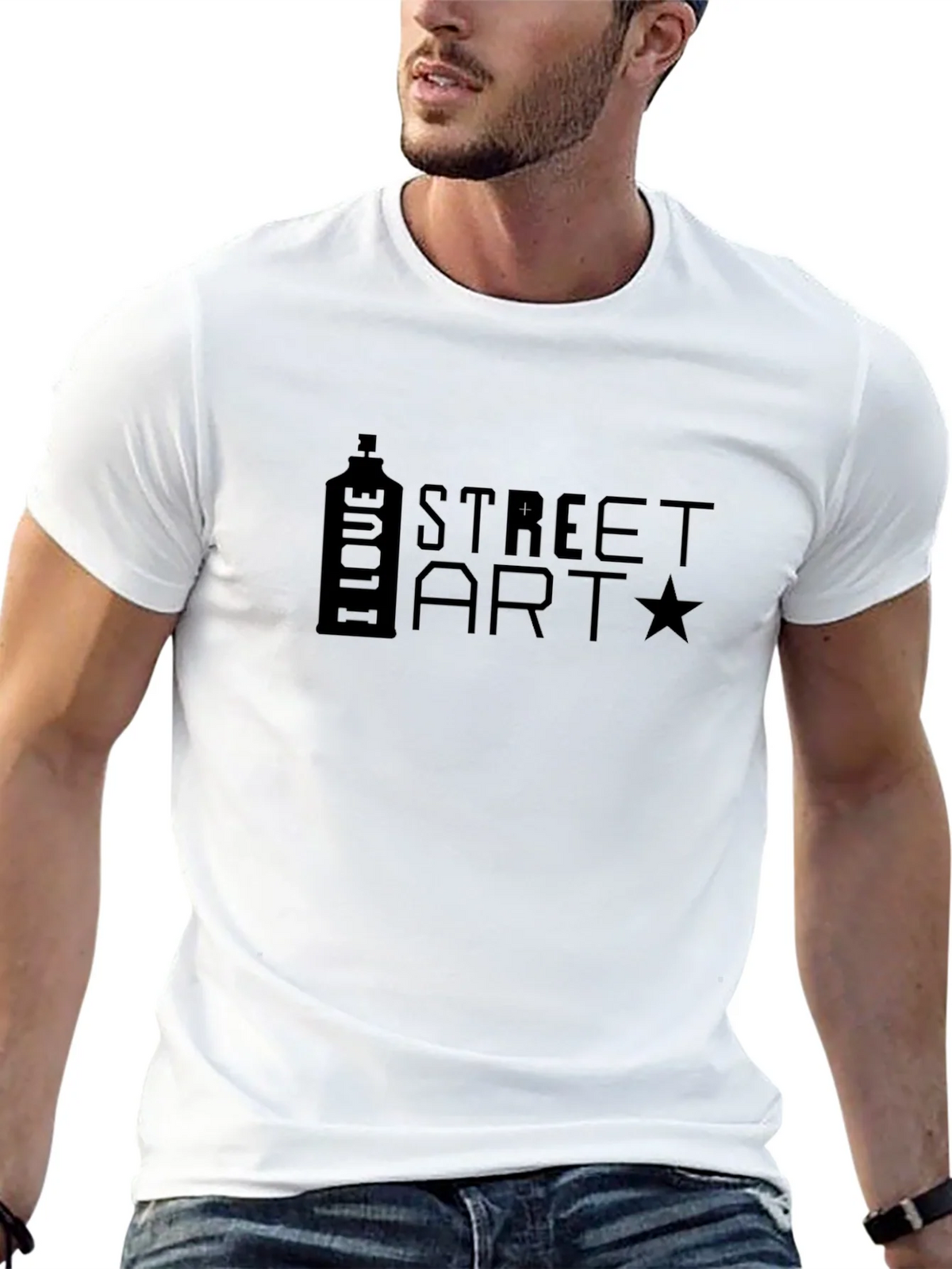 I Love Street Art Black T-Shirt product image 12