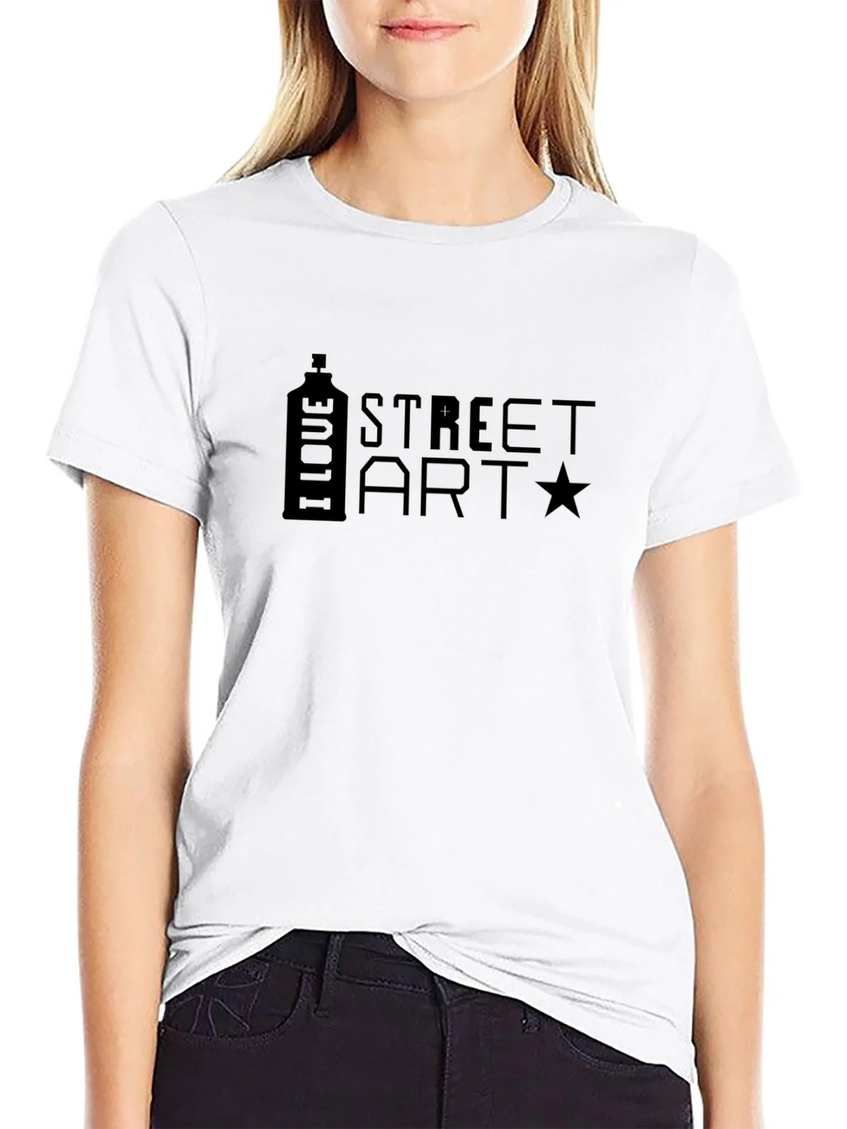 I Love Street Art Black T-Shirt product image 8