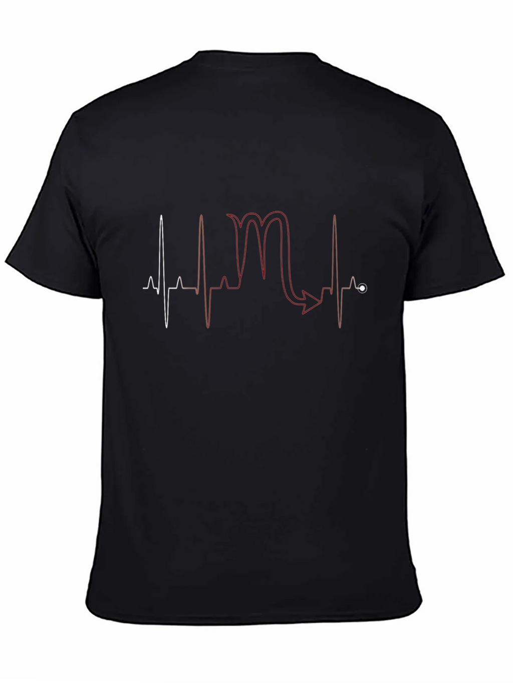 Scorpio Heartbeat T-Shirt - Black Graphic Tee product image 4