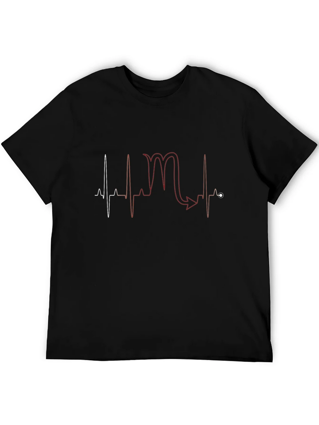 Scorpio Heartbeat T-Shirt - Black Graphic Tee product image 5