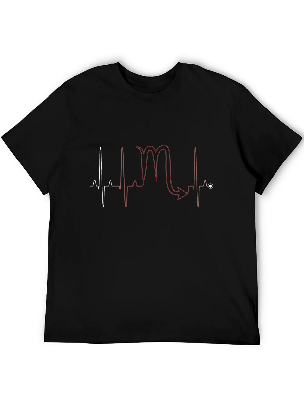 Scorpio Heartbeat T-Shirt - Black Graphic Tee product image 5
