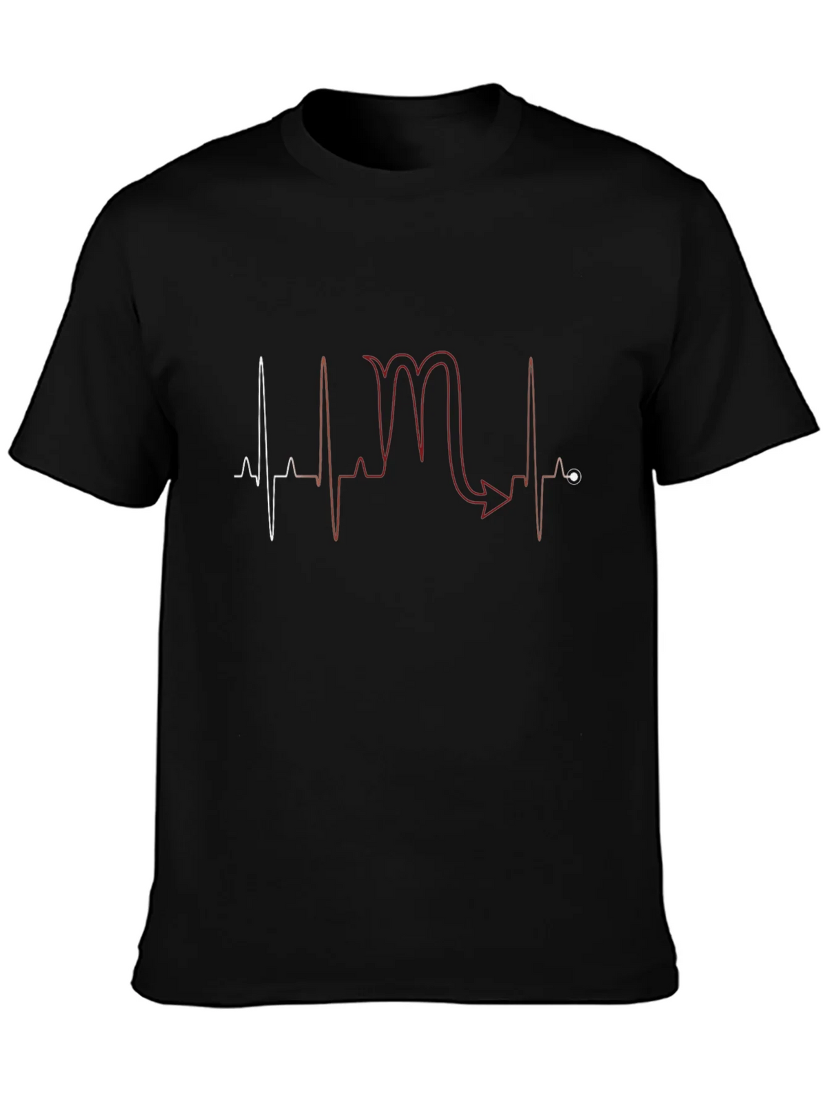 Scorpio Heartbeat T-Shirt - Black Graphic Tee product image 3
