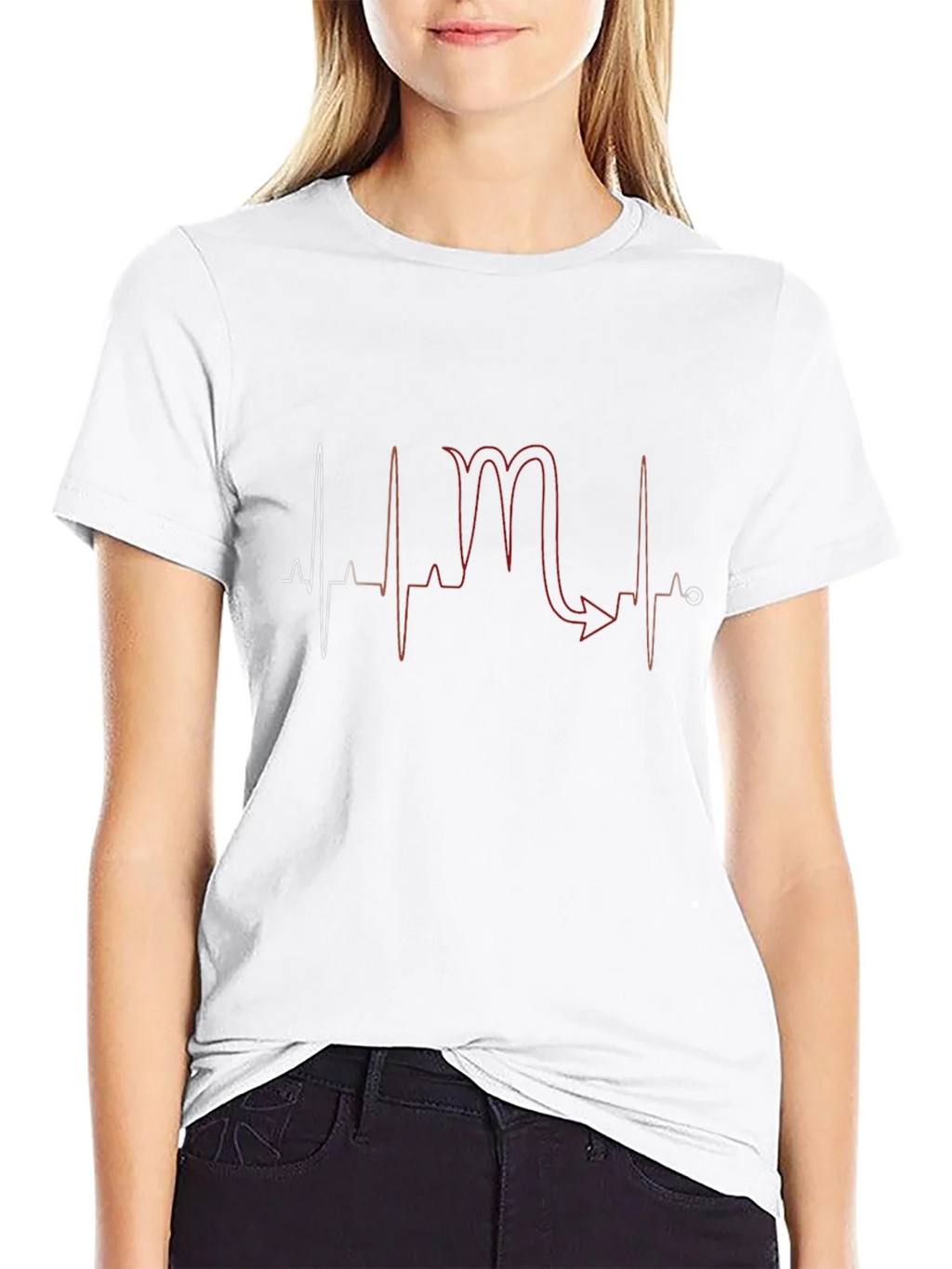 Scorpio Heartbeat T-Shirt - Black Graphic Tee product image 8