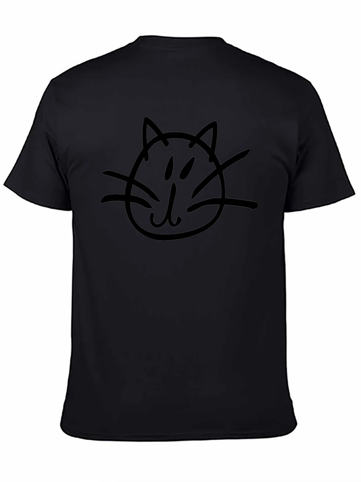 Cat Doodle Black T-Shirt - Casual Style product image 4