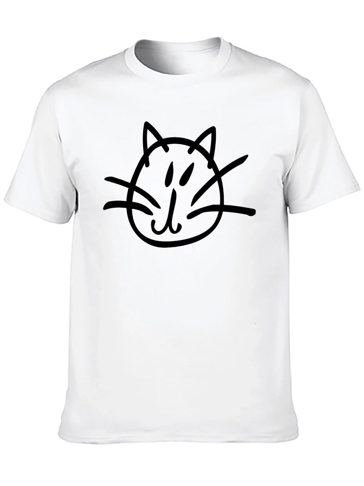 Cat Doodle Black T-Shirt - Casual Style product image 9