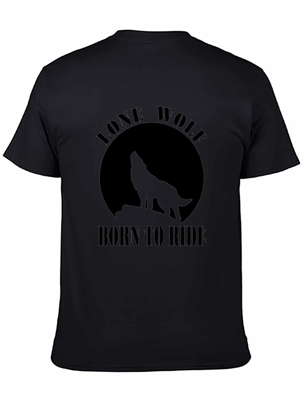 Lone Wolf Born To Ride Black T-Shirt product image 4
