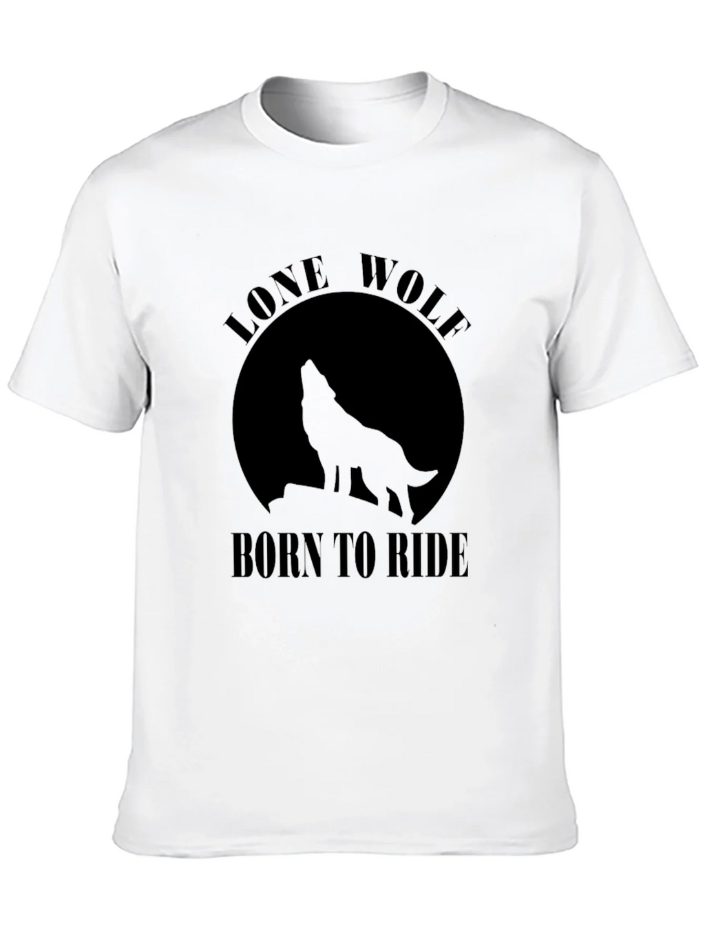 Lone Wolf Born To Ride Black T-Shirt product image 9