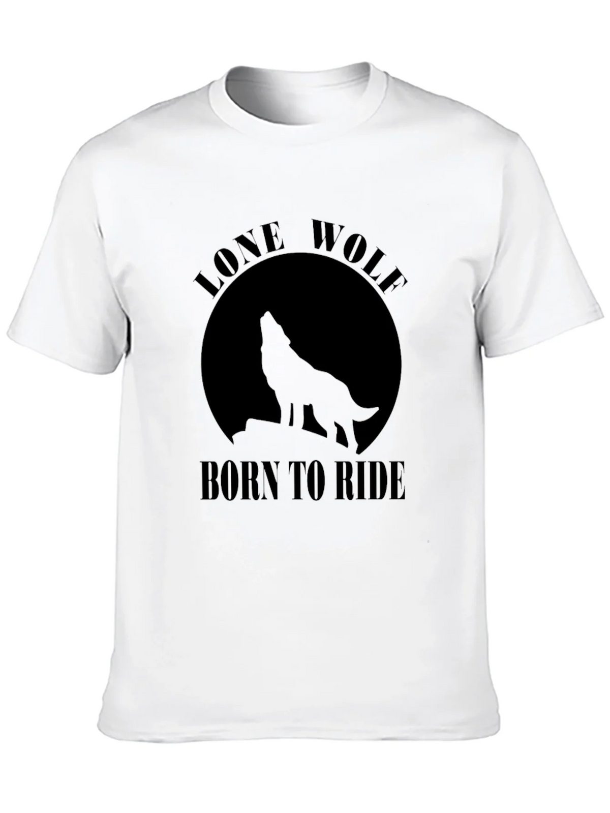 Lone Wolf Born To Ride Black T-Shirt product image 9
