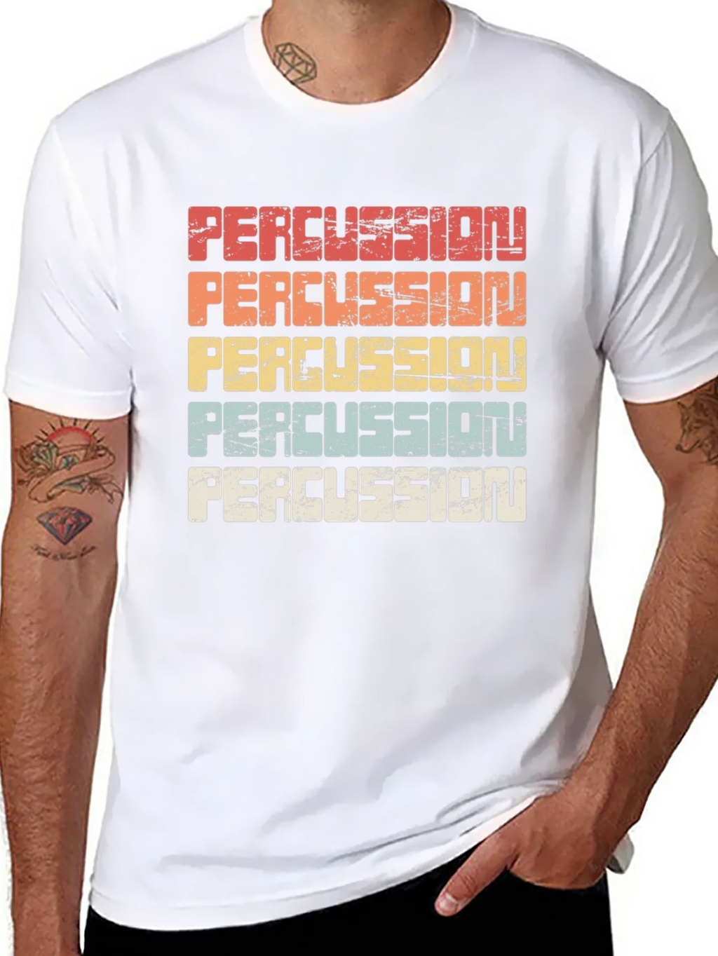 Retro Percussion T-Shirt - Vintage Style Drumming Tee product image 7