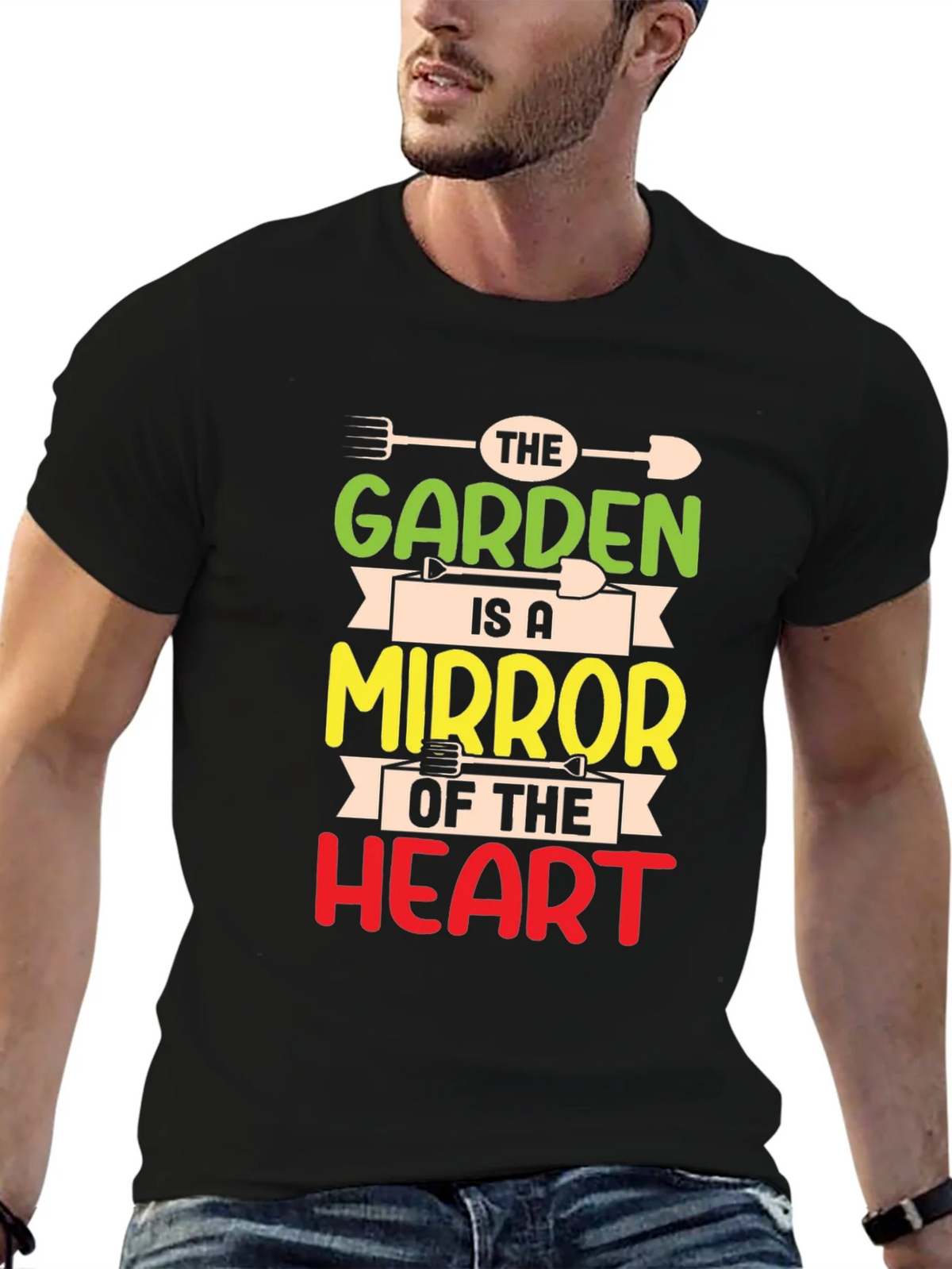Garden Mirror Heart T-Shirt - Gardener Gift product image 6