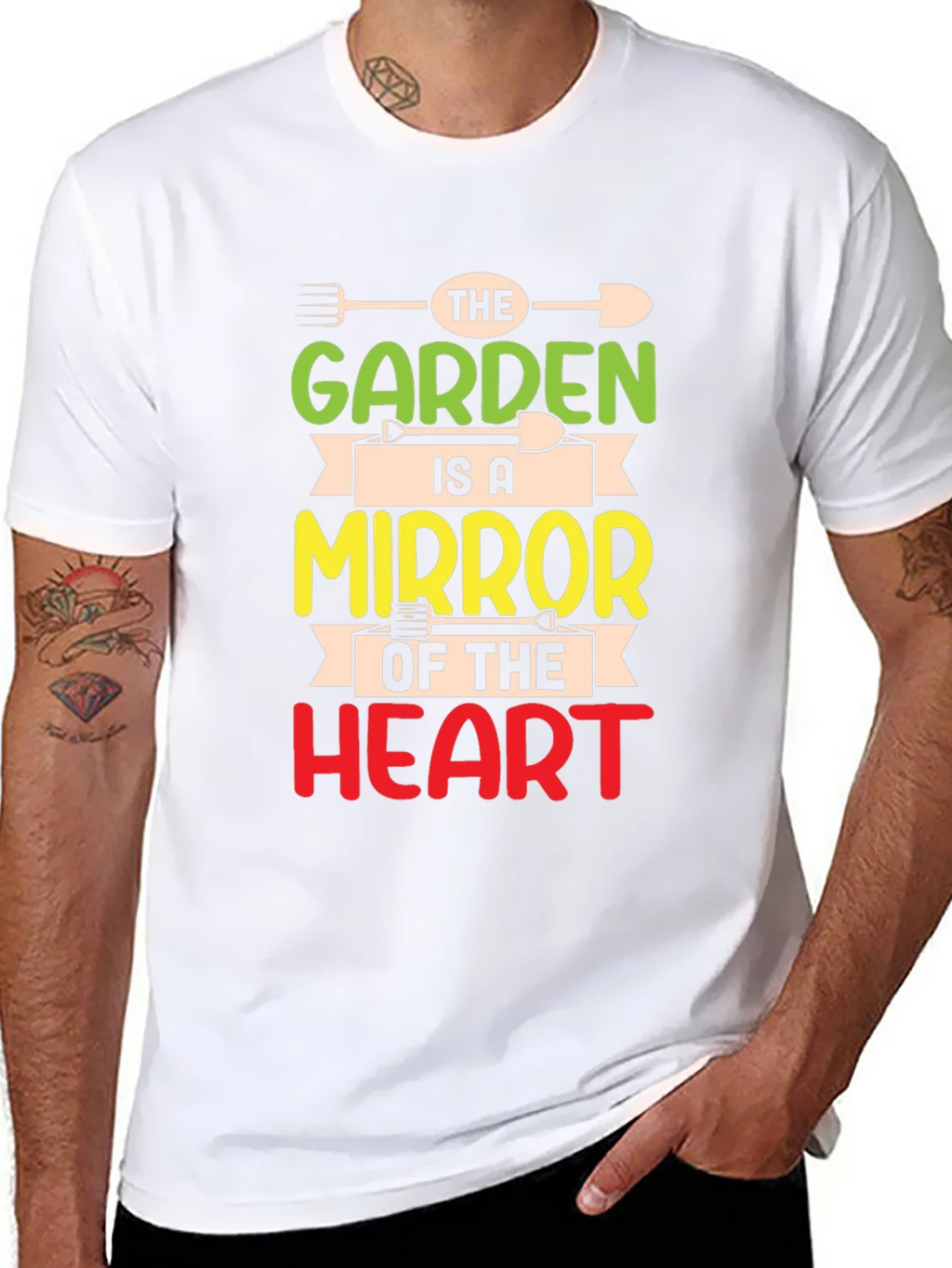 Garden Mirror Heart T-Shirt - Gardener Gift product image 7
