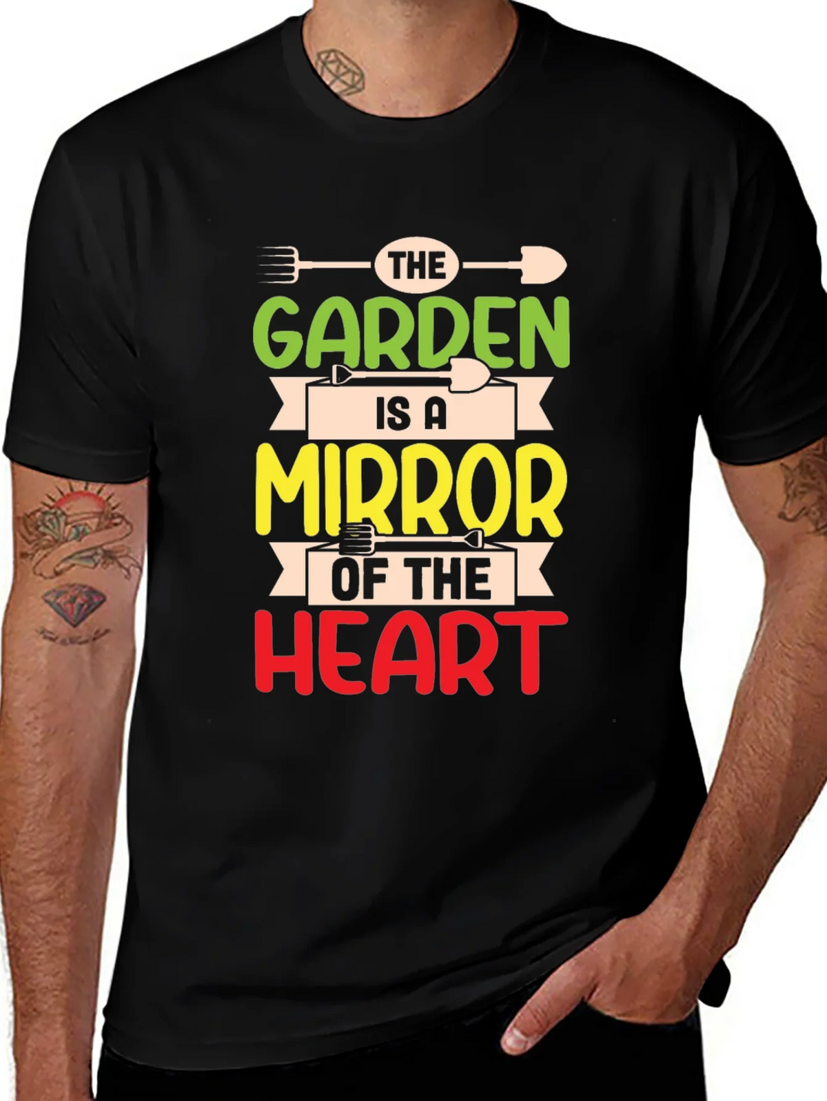 Garden Mirror Heart T-Shirt - Gardener Gift product image 1
