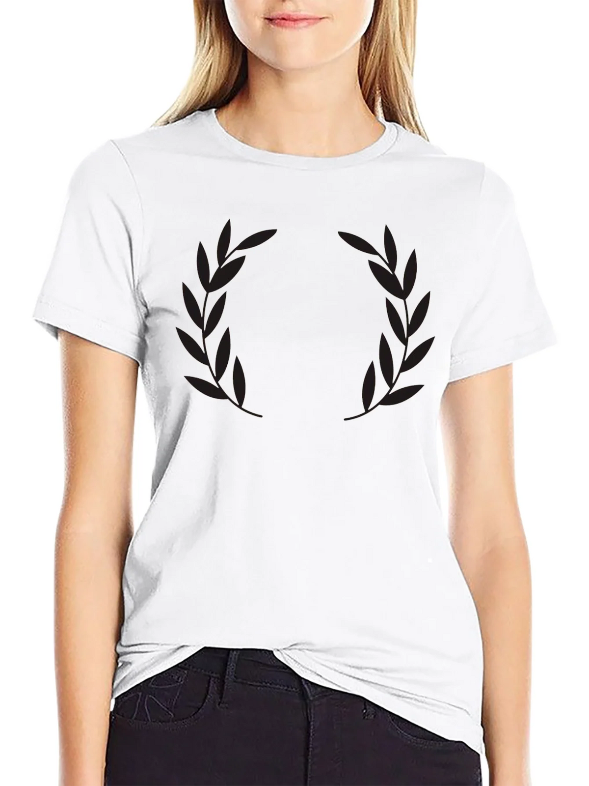 Mens Black Laurel Wreath Graphic T-Shirt product image 8