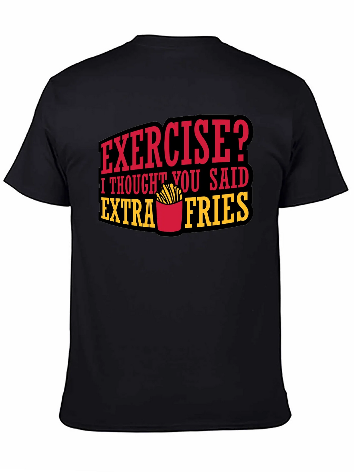 Funny Extra Fries Graphic T-Shirt product image 4