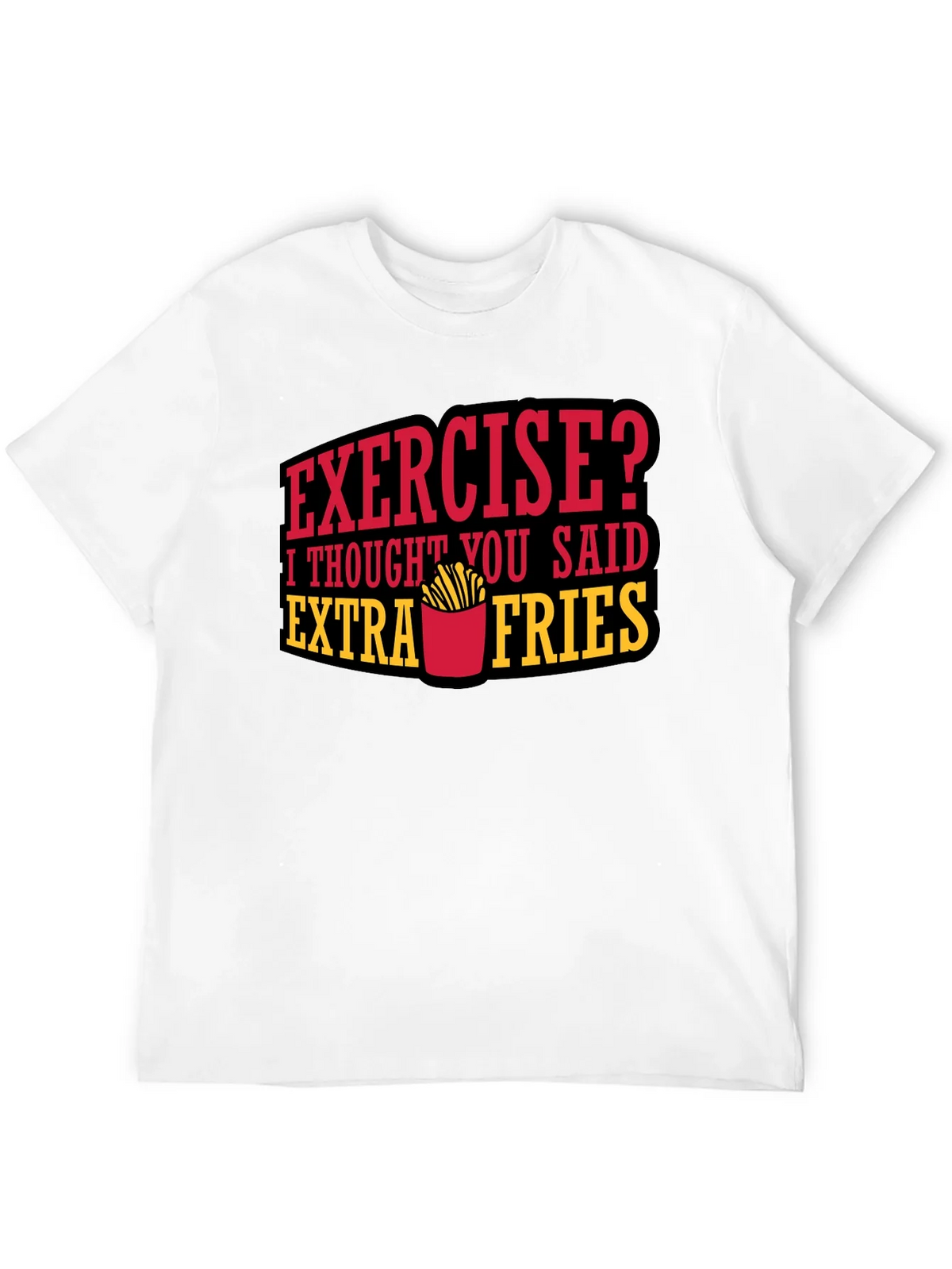 Funny Extra Fries Graphic T-Shirt product image 10