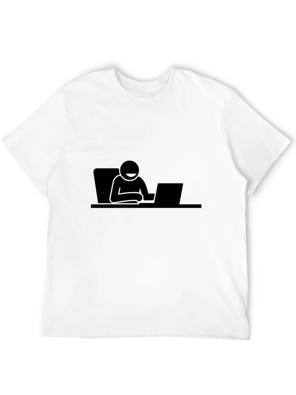 Stick Figure Working on Laptop T-Shirt product image 8