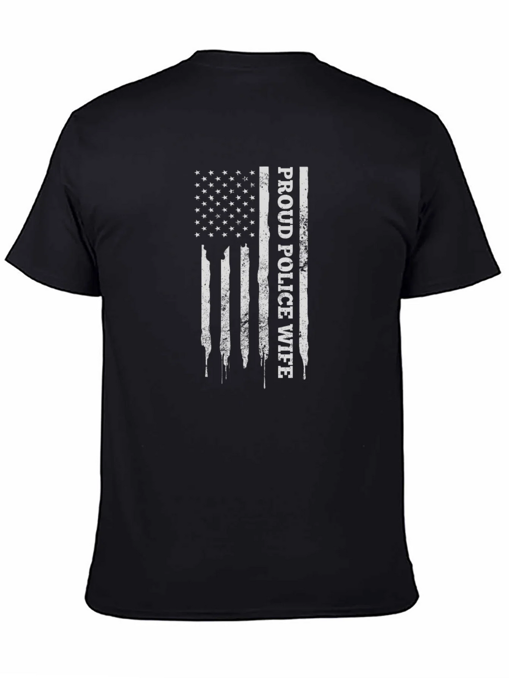 Proud Police Wife Flag Graphic T-Shirt product image 4