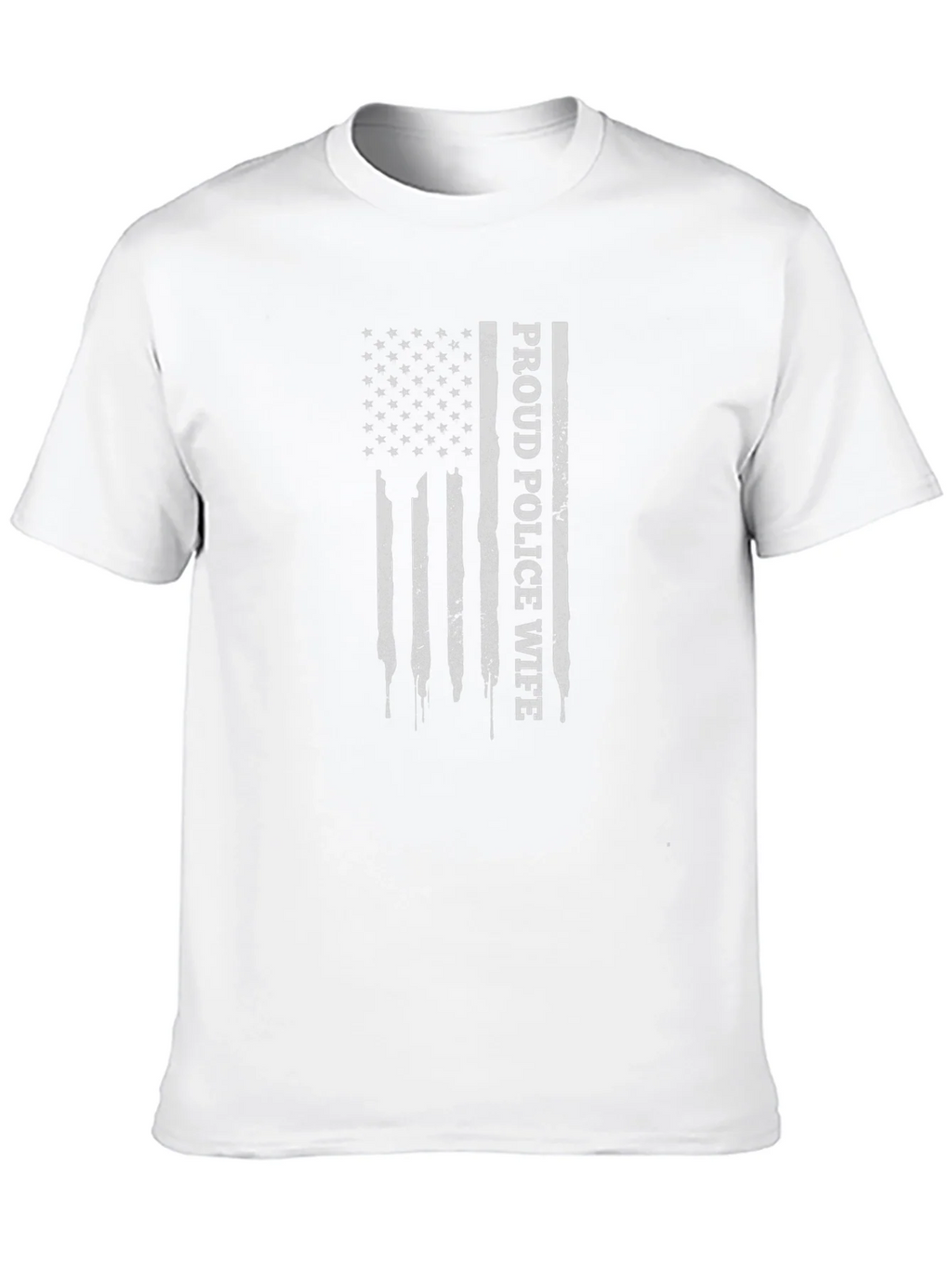Proud Police Wife Flag Graphic T-Shirt product image 9