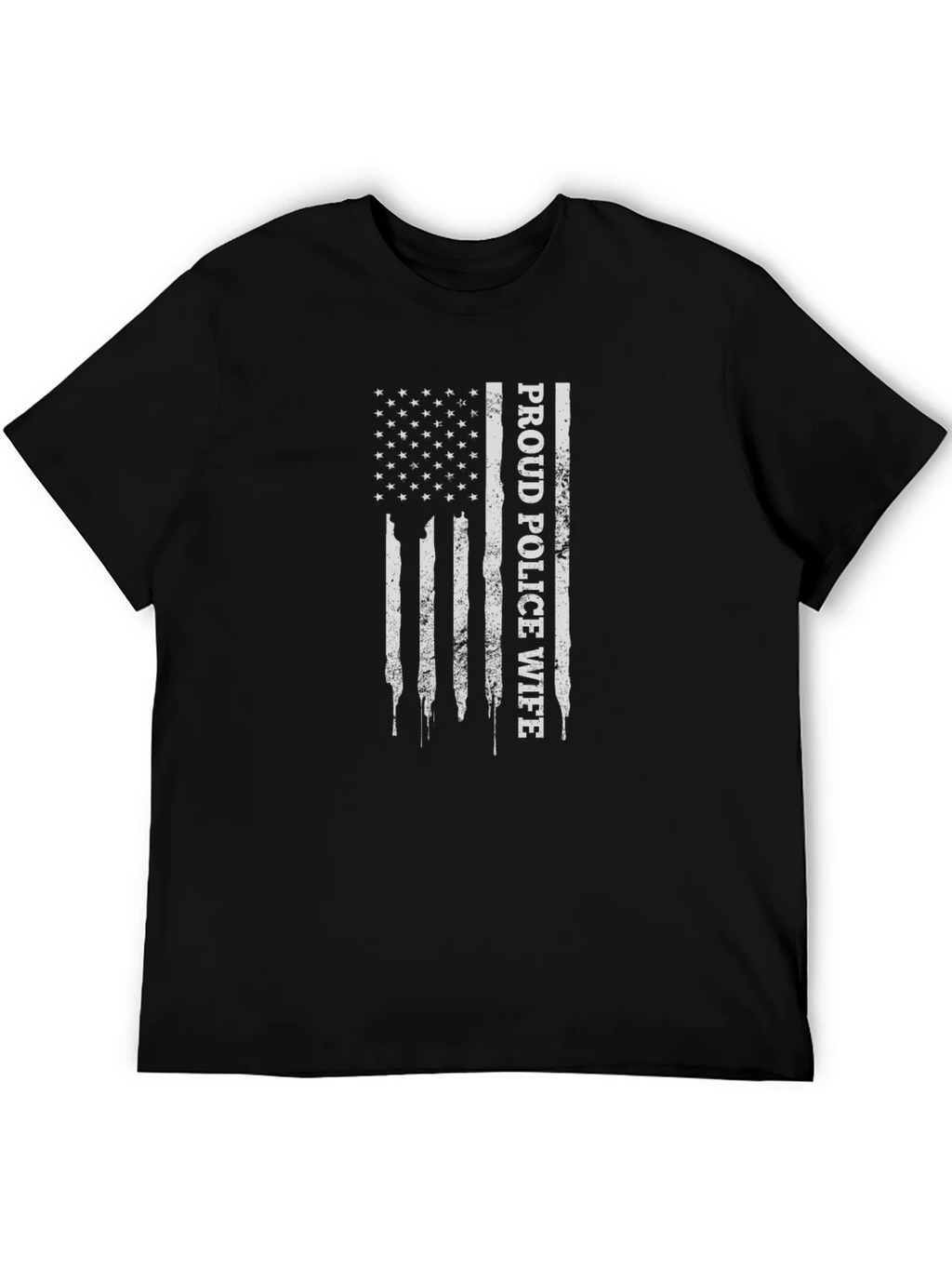 Proud Police Wife Flag Graphic T-Shirt product image 5