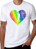 LGBTQ Rainbow Heart Crossbow T-Shirt product image 1