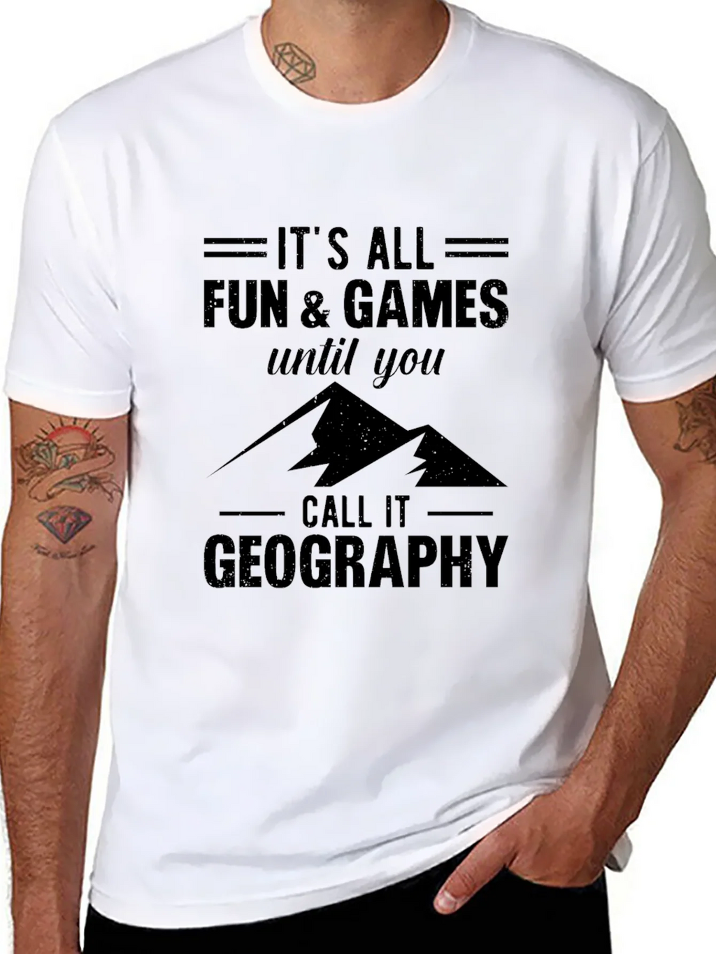 Funny Geography T-Shirt: Its All Fun & Games product image 7