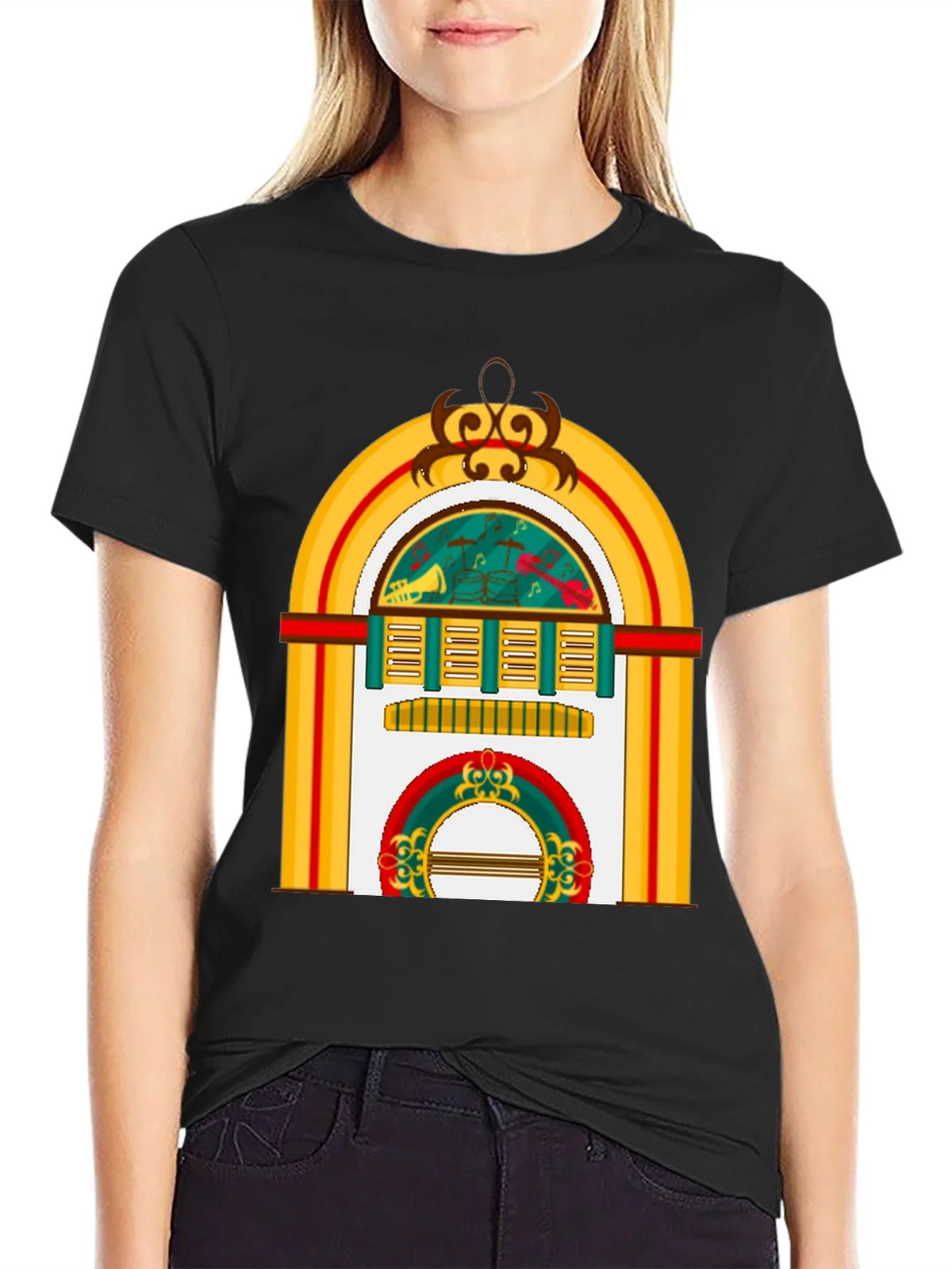 Retro Jukebox Graphic Tee - Musical Style product image 2