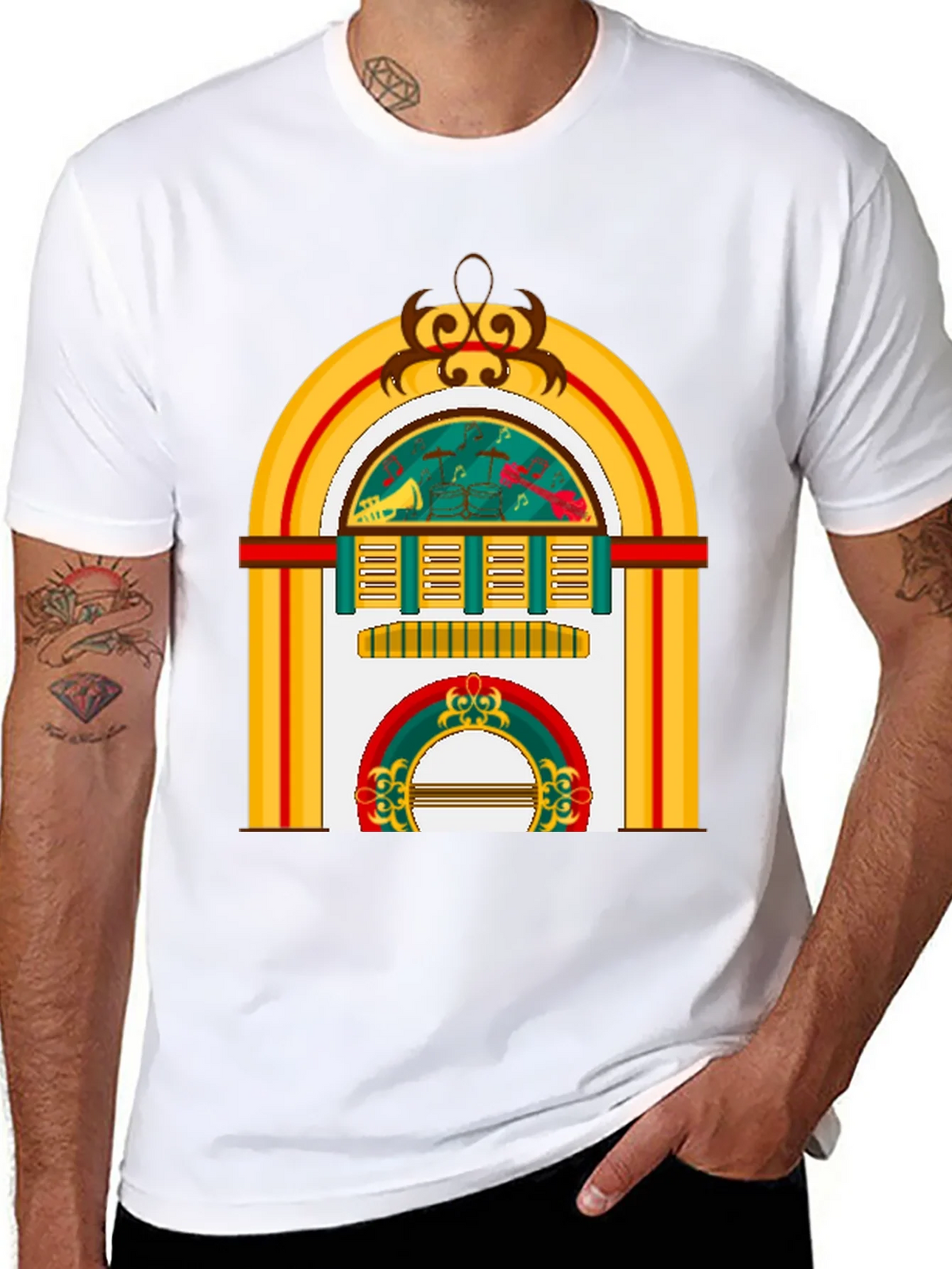 Retro Jukebox Graphic Tee - Musical Style product image 7