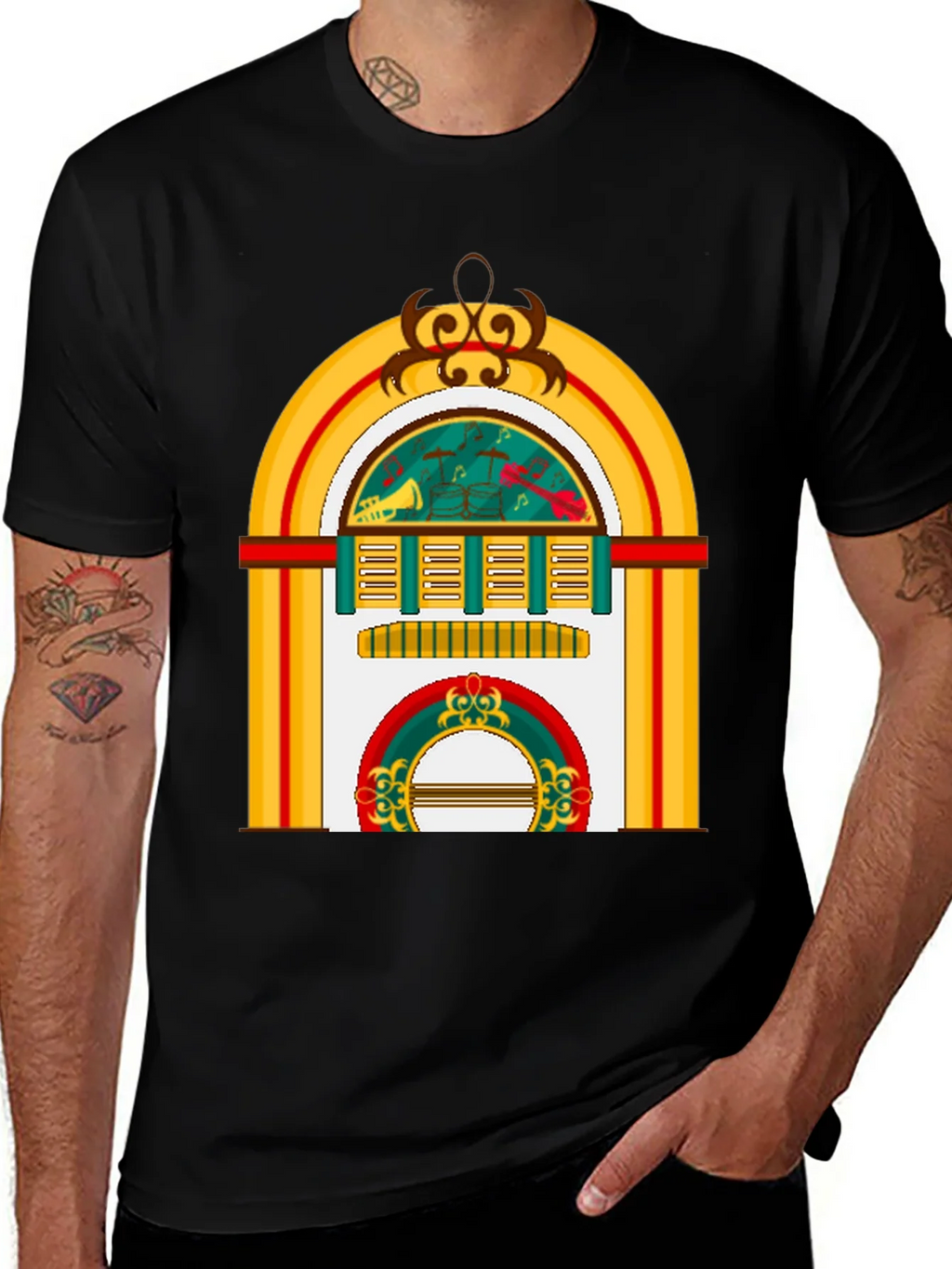 Retro Jukebox Graphic Tee - Musical Style product image 1