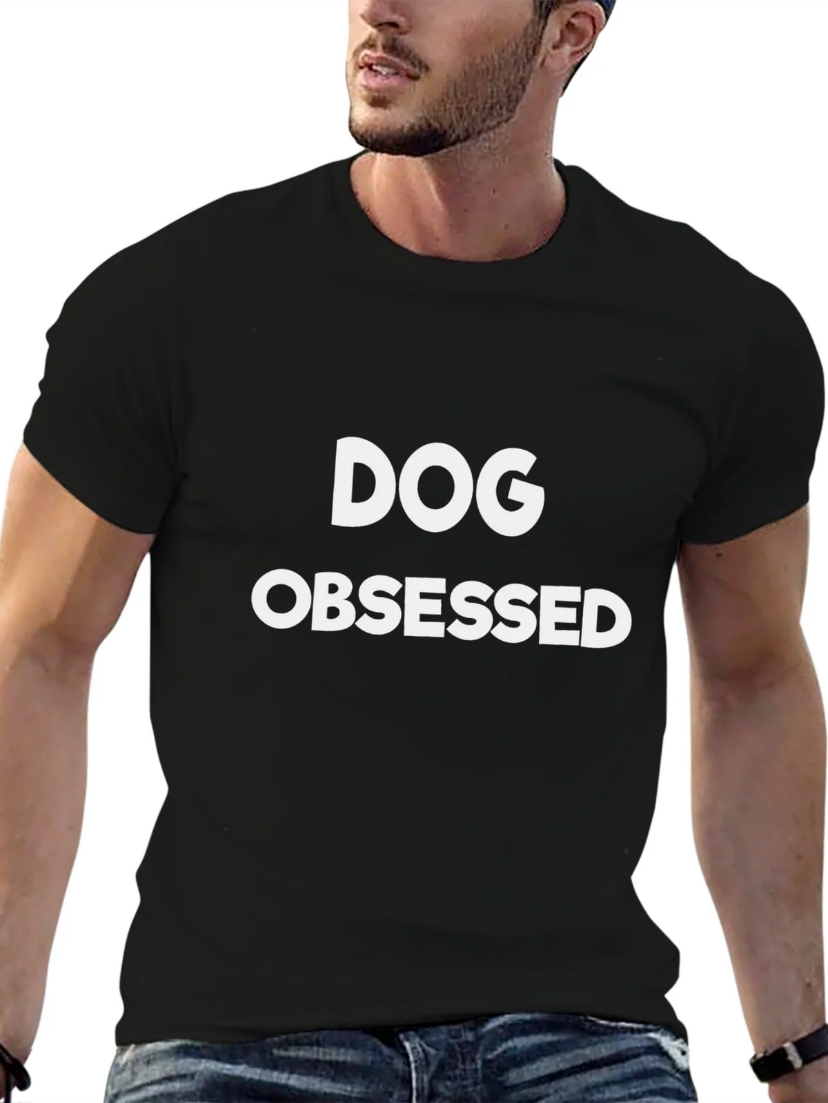 Dog Obsessed T-Shirt - Black Cotton Blend product image 4
