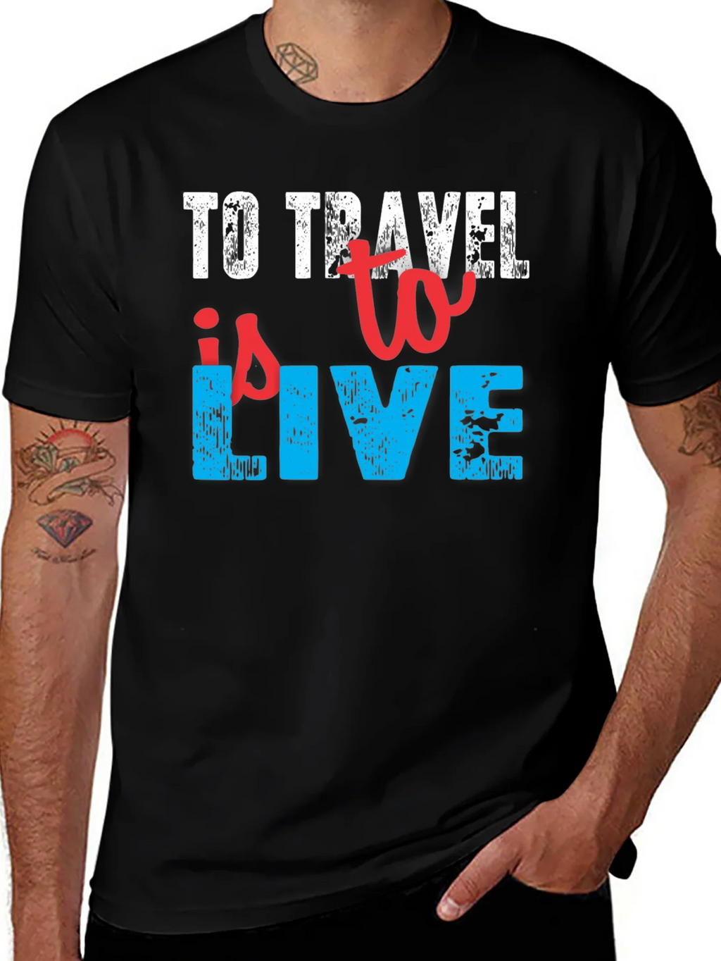 To Travel is to Live Black T-Shirt product image 1