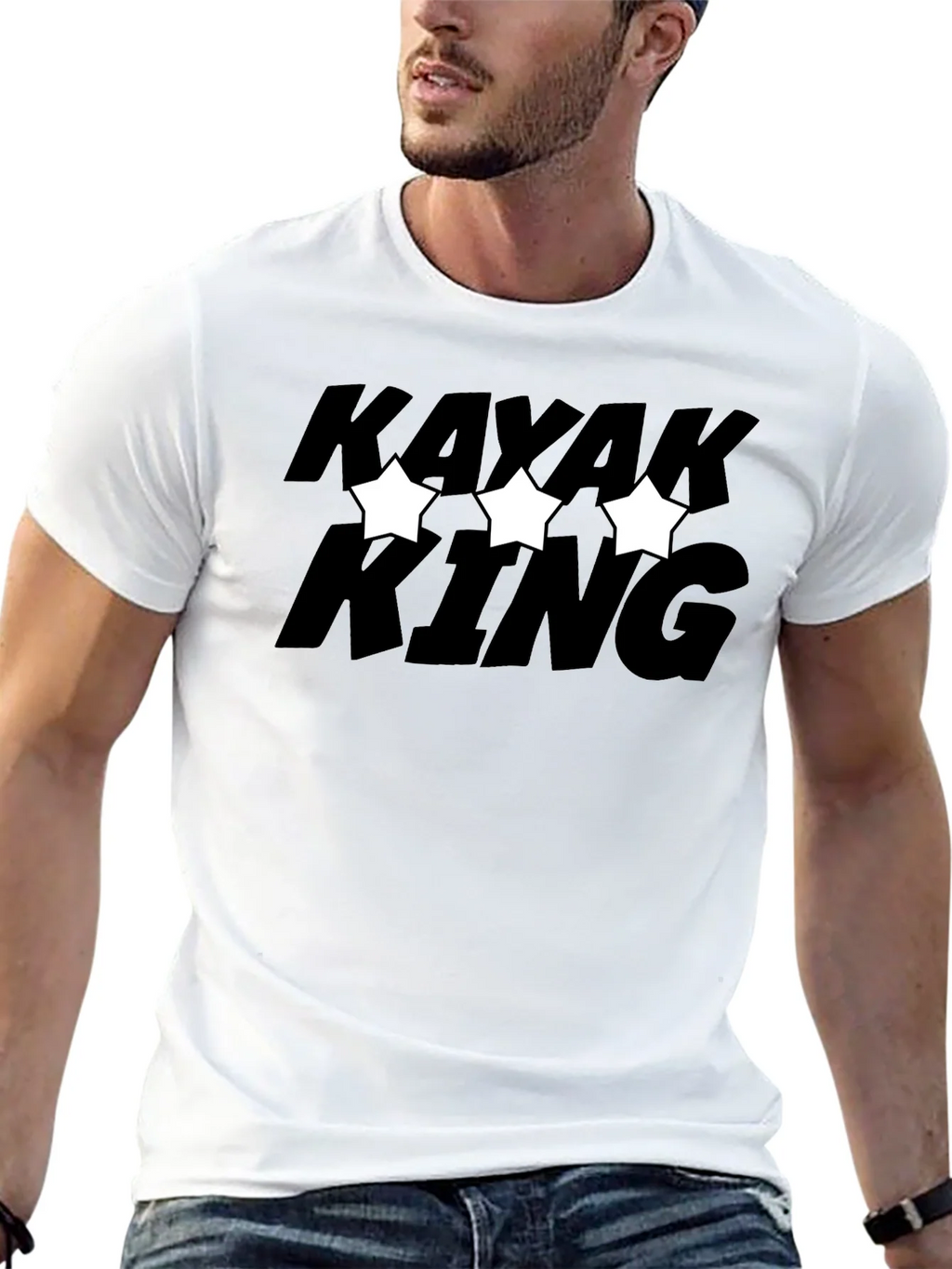 Kayak King T-Shirt - Black Graphic Tee product image 8