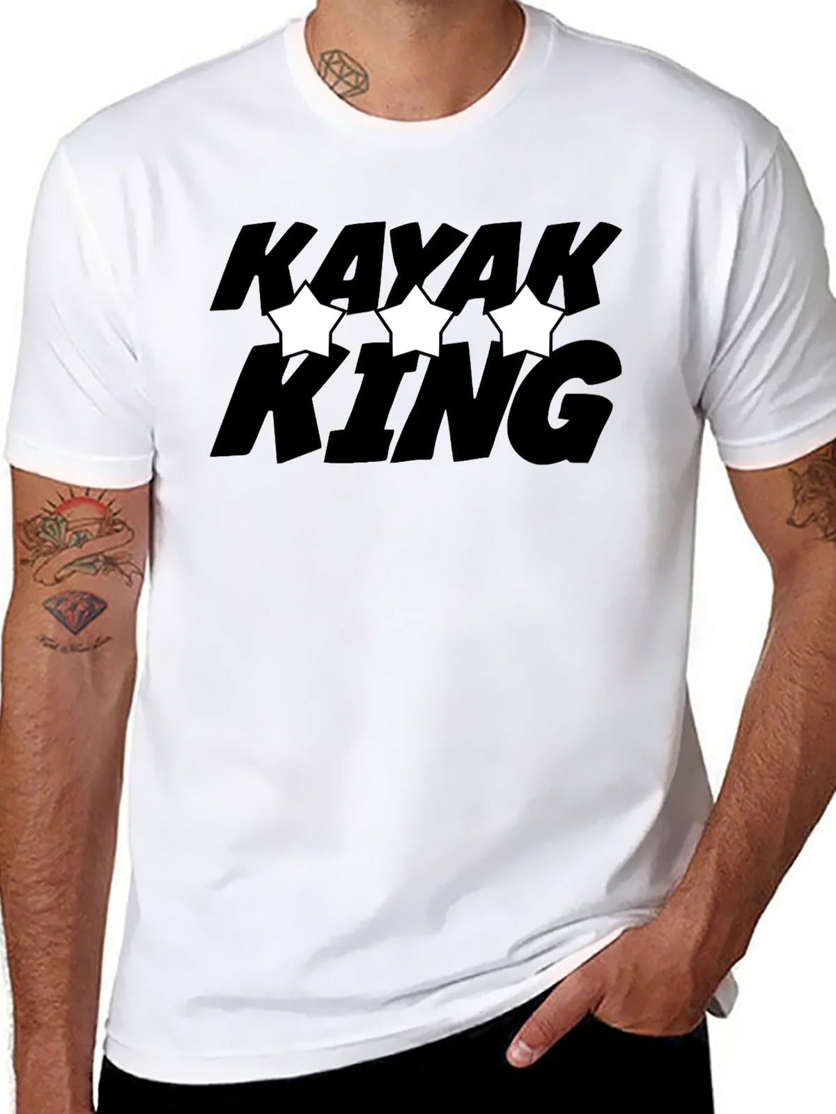 Kayak King T-Shirt - Black Graphic Tee product image 5