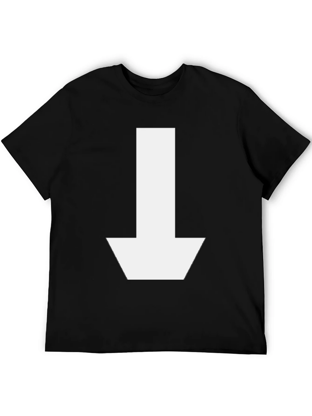 Down Arrow Graphic T-Shirt - Casual Black Tee product image 5