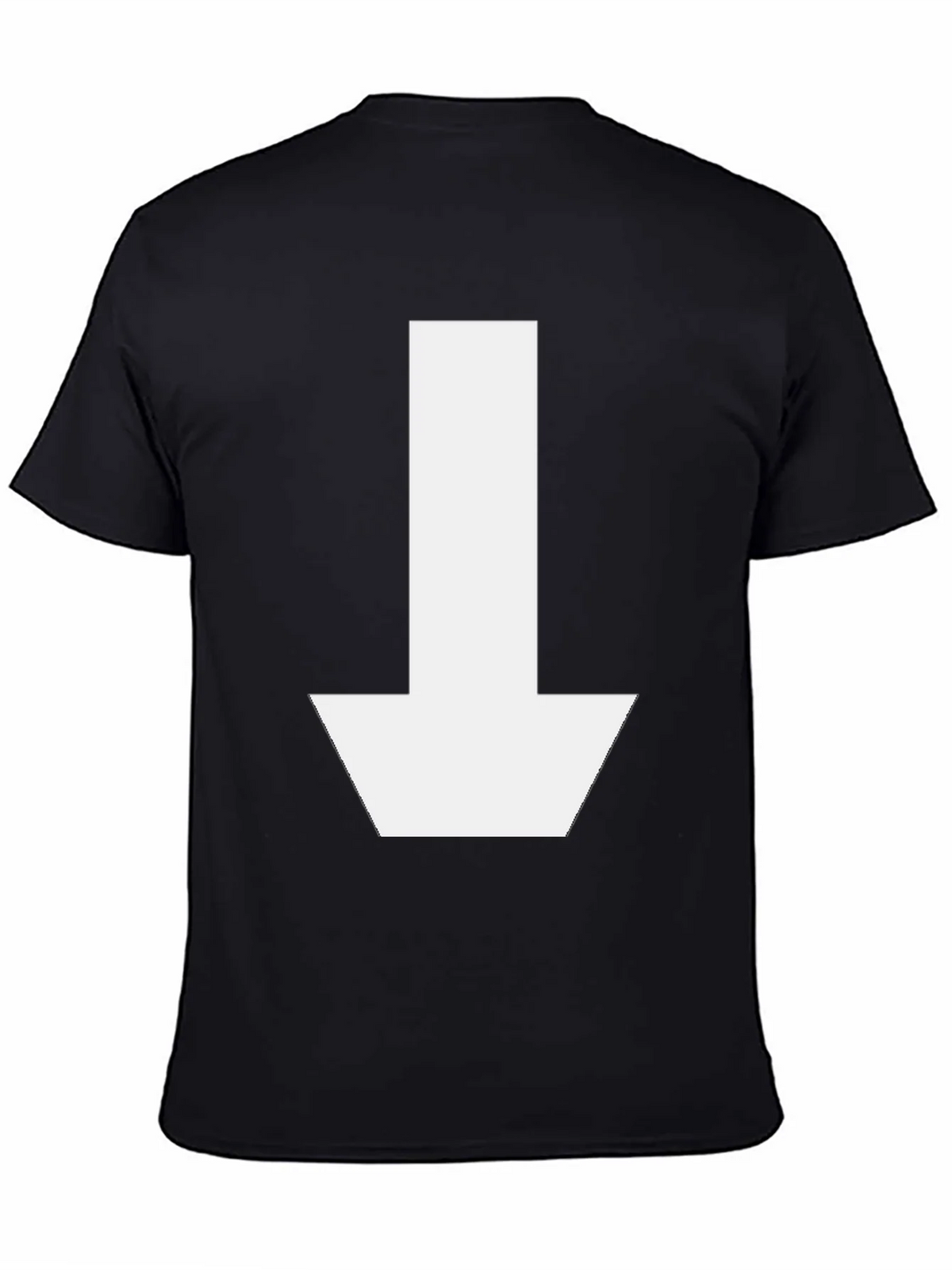 Down Arrow Graphic T-Shirt - Casual Black Tee product image 4
