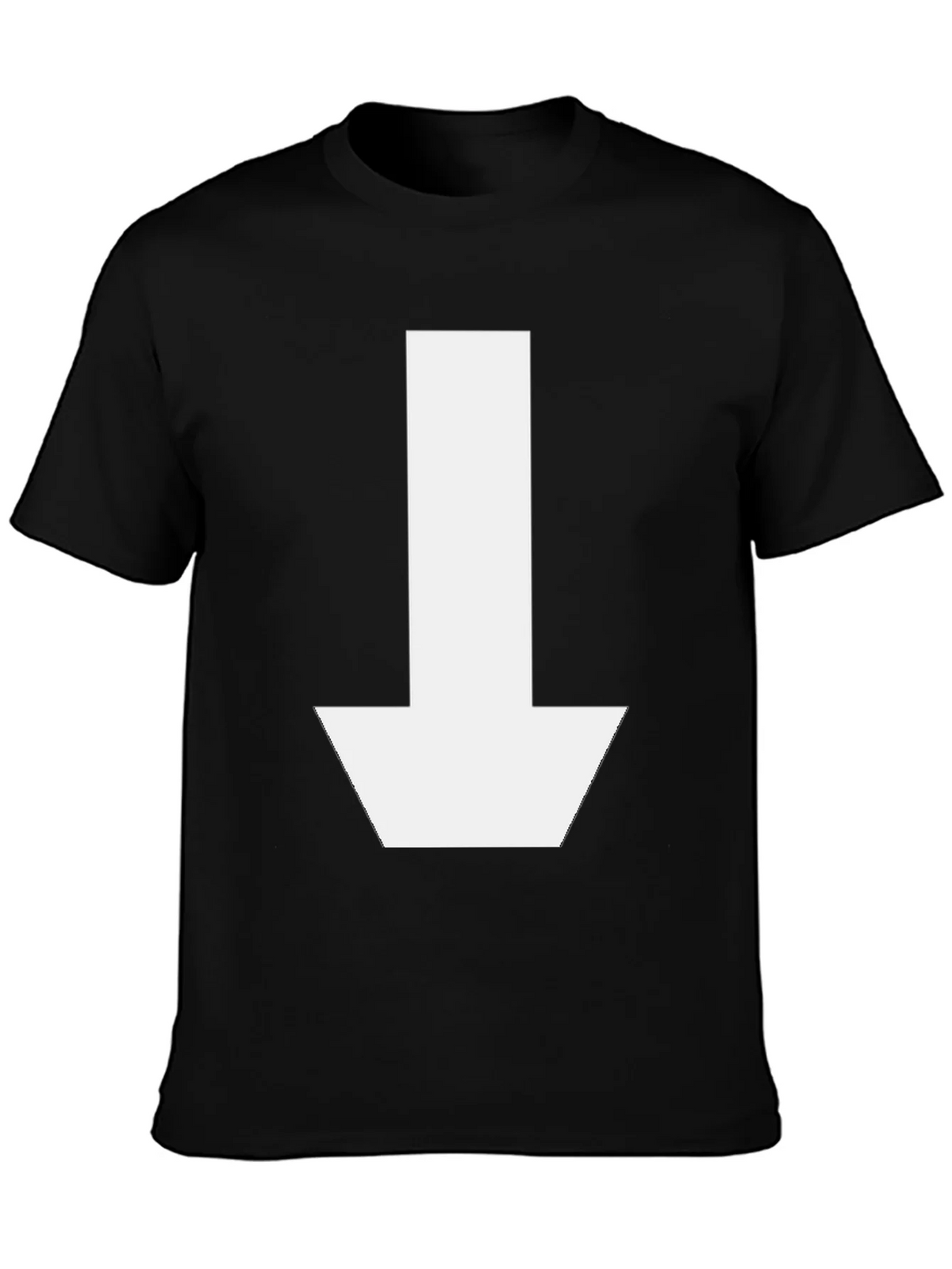 Down Arrow Graphic T-Shirt - Casual Black Tee product image 3