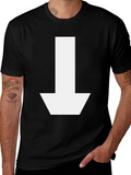 Down Arrow Graphic T-Shirt - Casual Black Tee product image 1