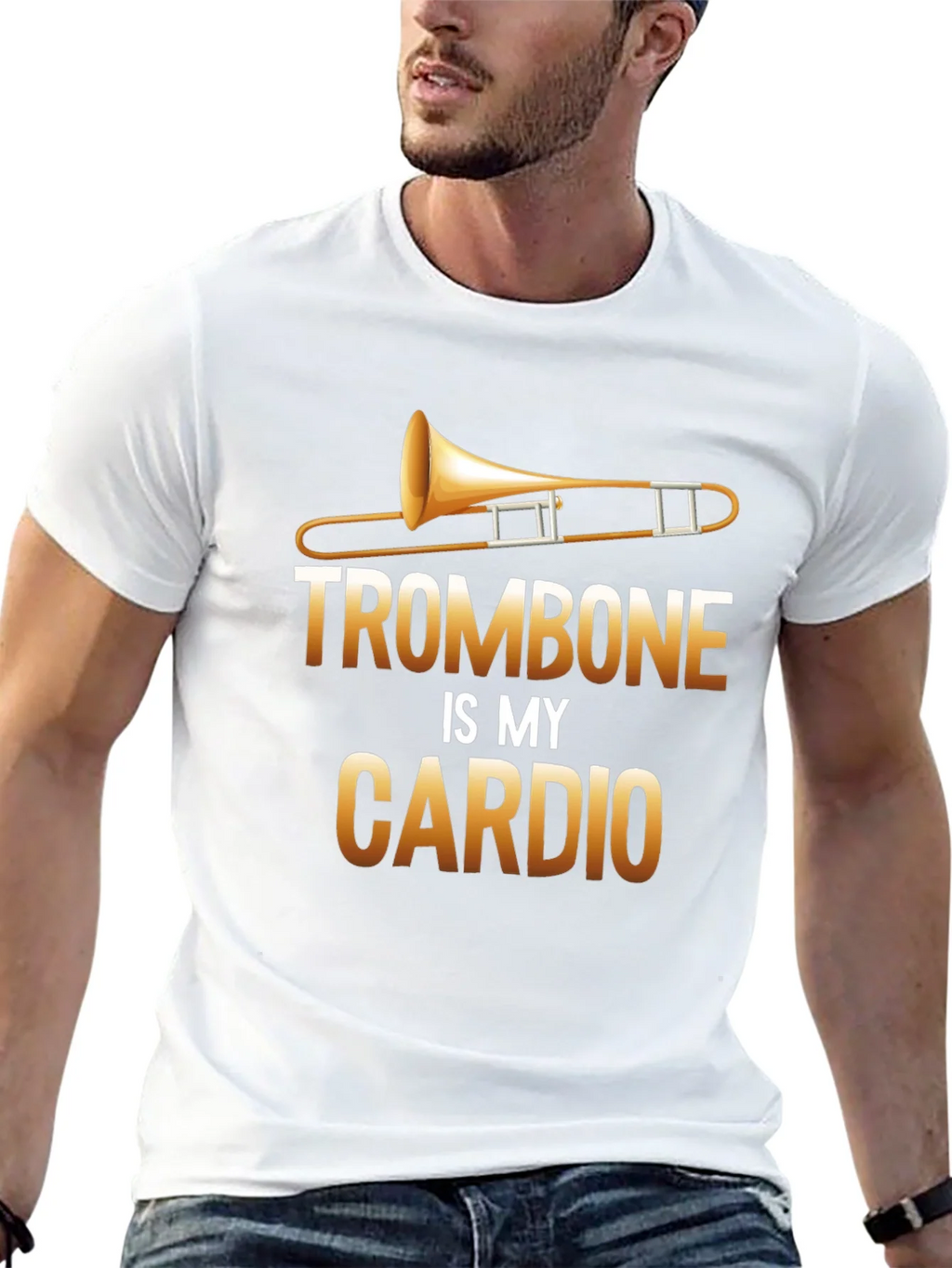 Trombone is My Cardio Black T-Shirt product image 11