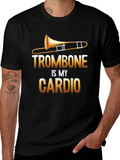 Trombone is My Cardio Black T-Shirt product image 1