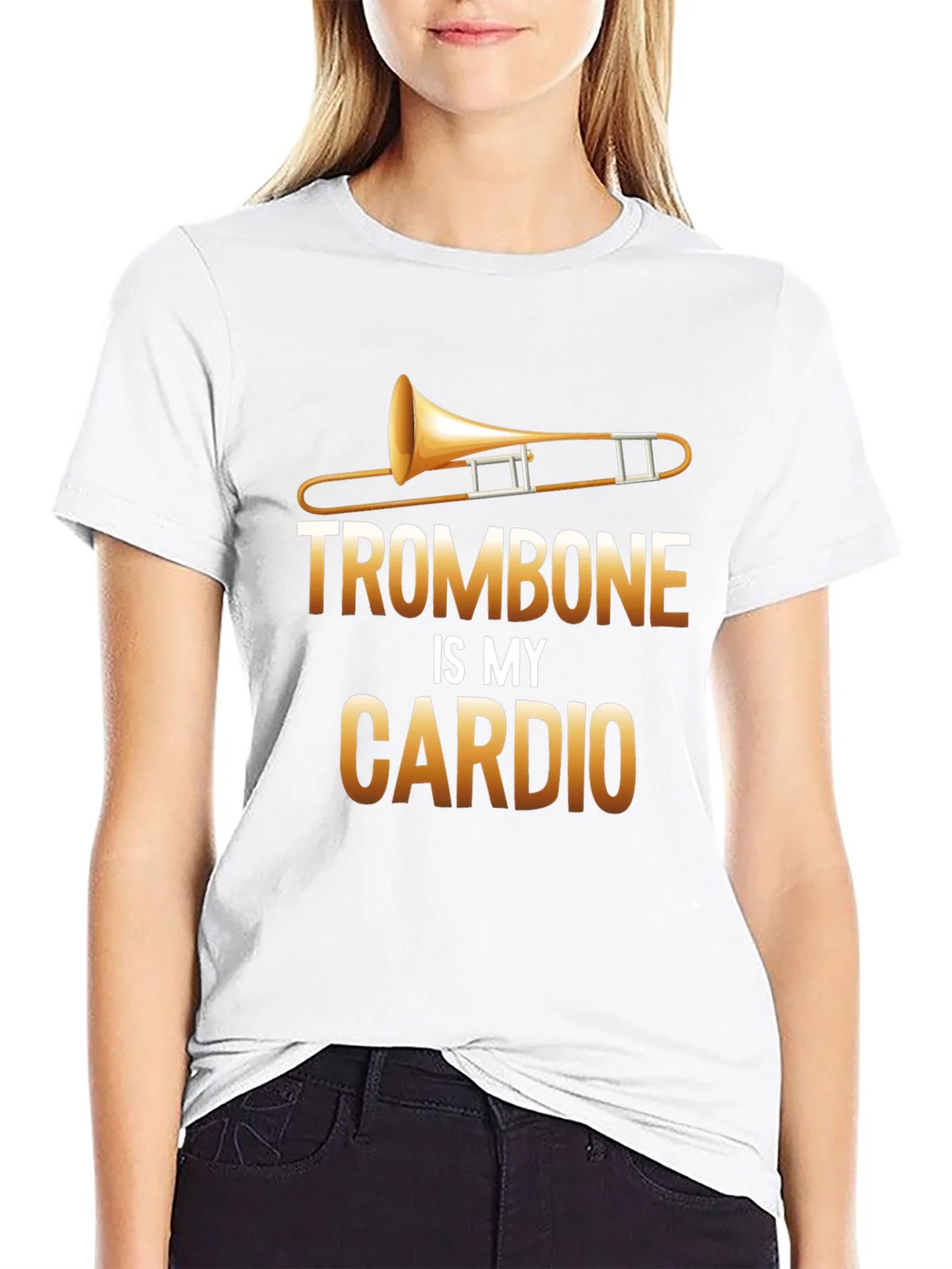Trombone is My Cardio Black T-Shirt product image 7