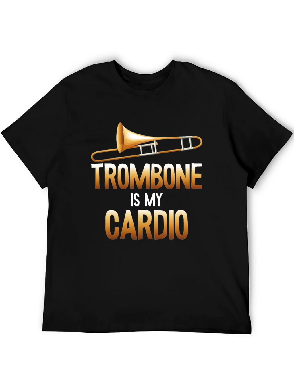 Trombone is My Cardio Black T-Shirt product image 4