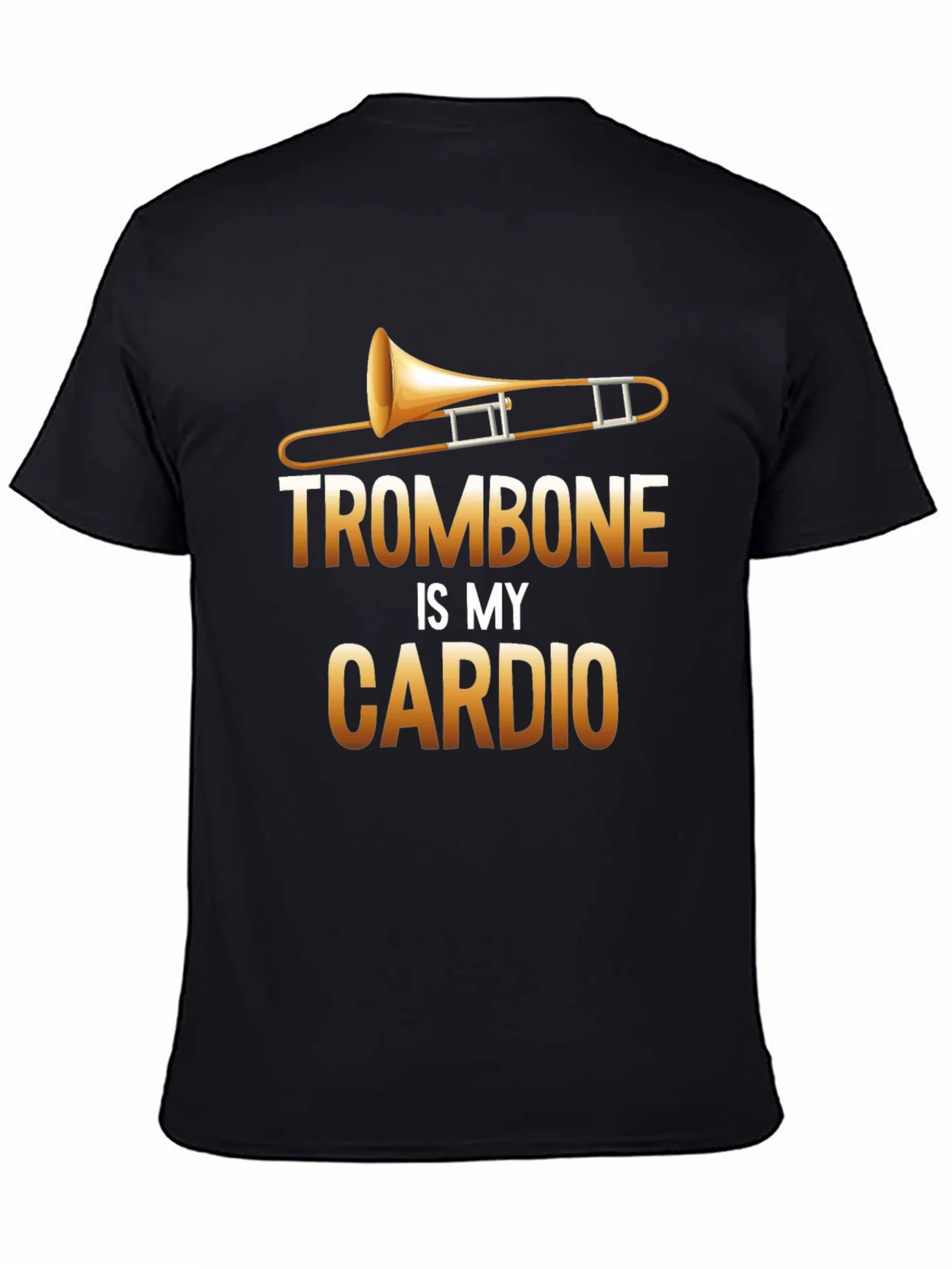 Trombone is My Cardio Black T-Shirt product image 3