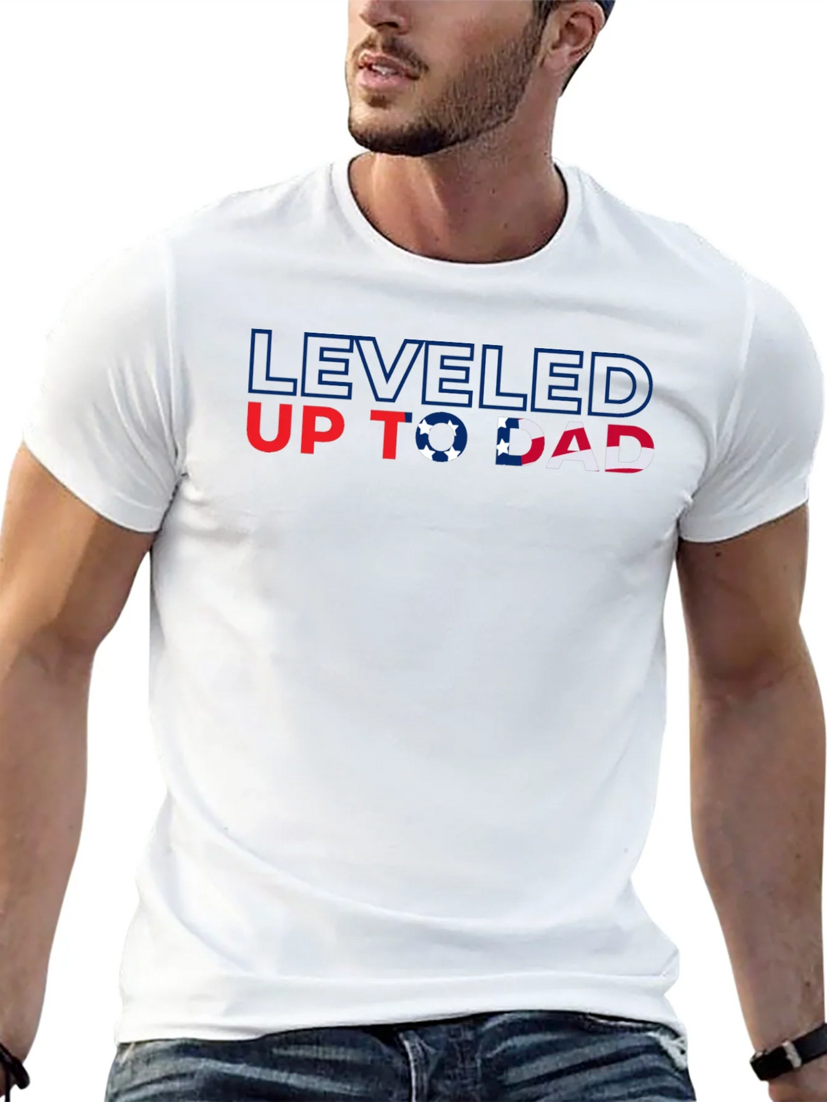 Leveled Up to Dad Graphic Tee - Stylish Fathers Day Gift product image 12