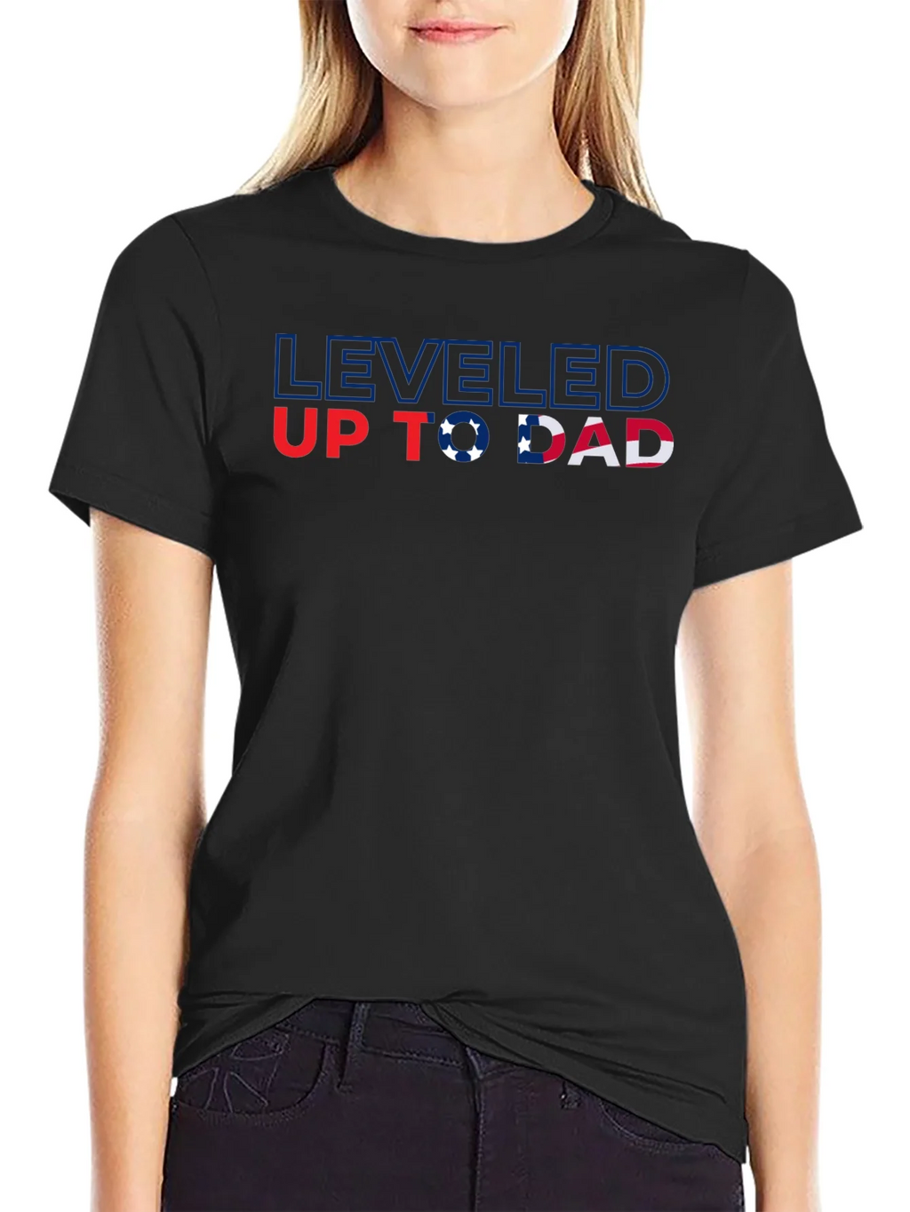 Leveled Up to Dad Graphic Tee - Stylish Fathers Day Gift product image 2