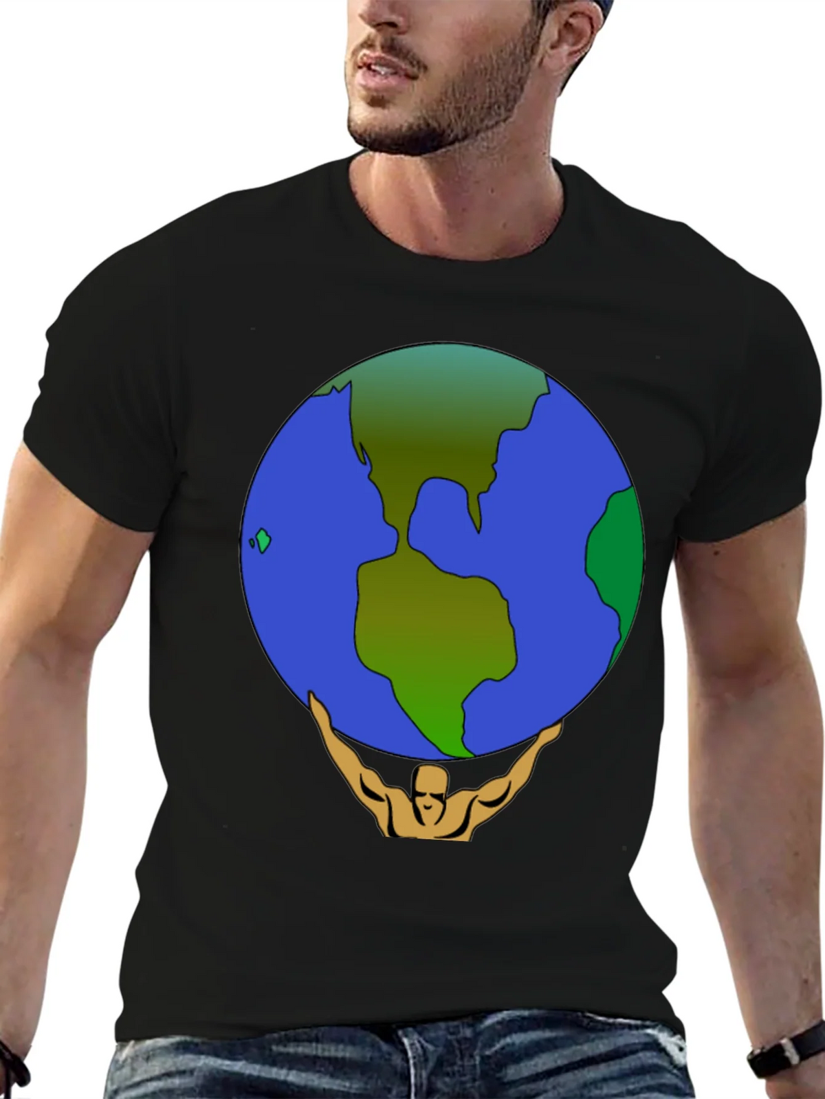 Atlas Earth Graphic T-Shirt - Black product image 6