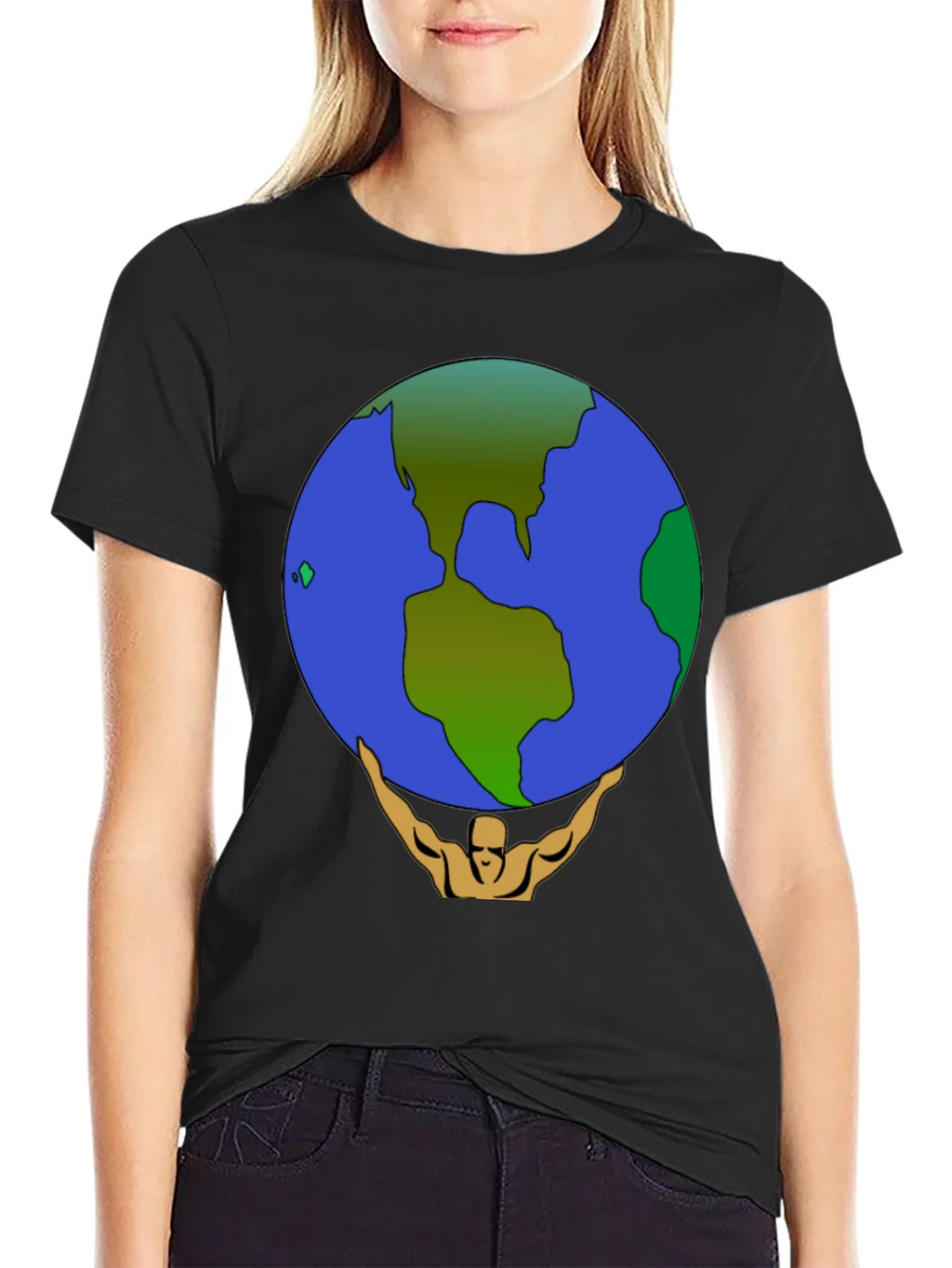 Atlas Earth Graphic T-Shirt - Black product image 2